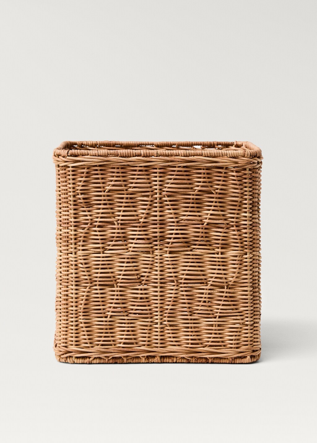 Small square rattan basket - Brown
