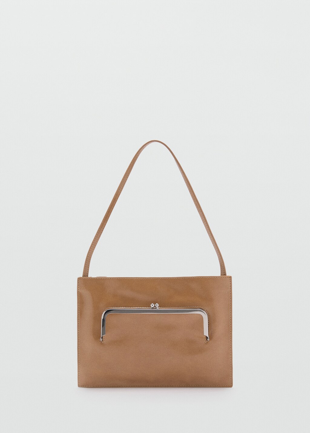 Shoulder bag with pochette pocket - Medium Brown