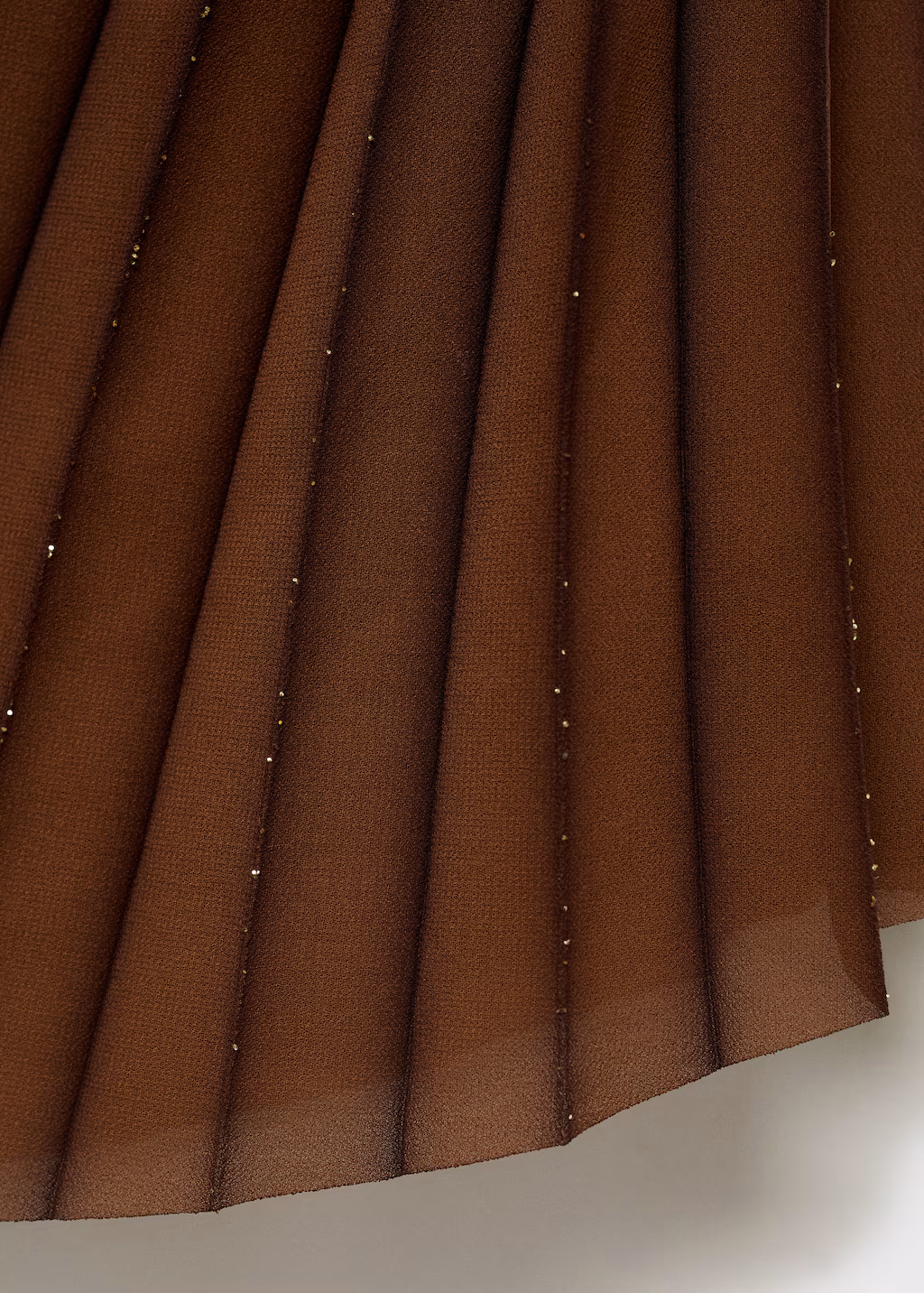 Asymmetrical pleated blouse - Coffee