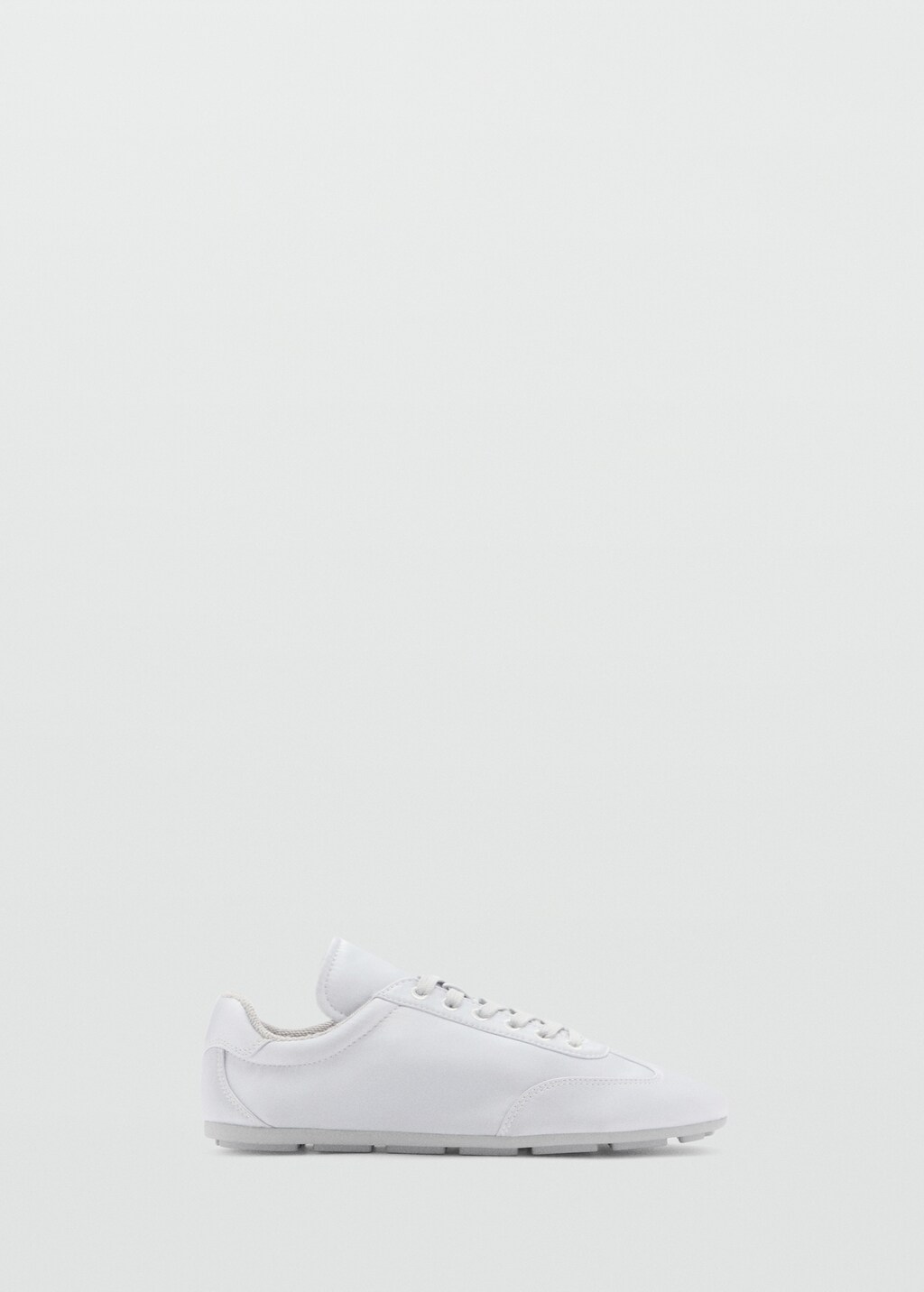 Satin lace-up trainers - Silver