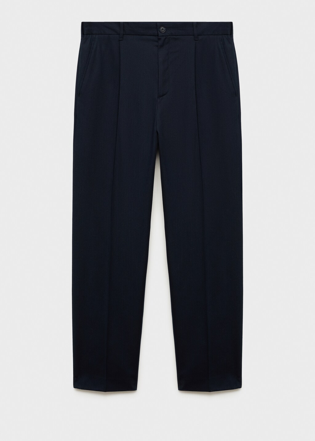 Straight-fit pleated trousers - Grey