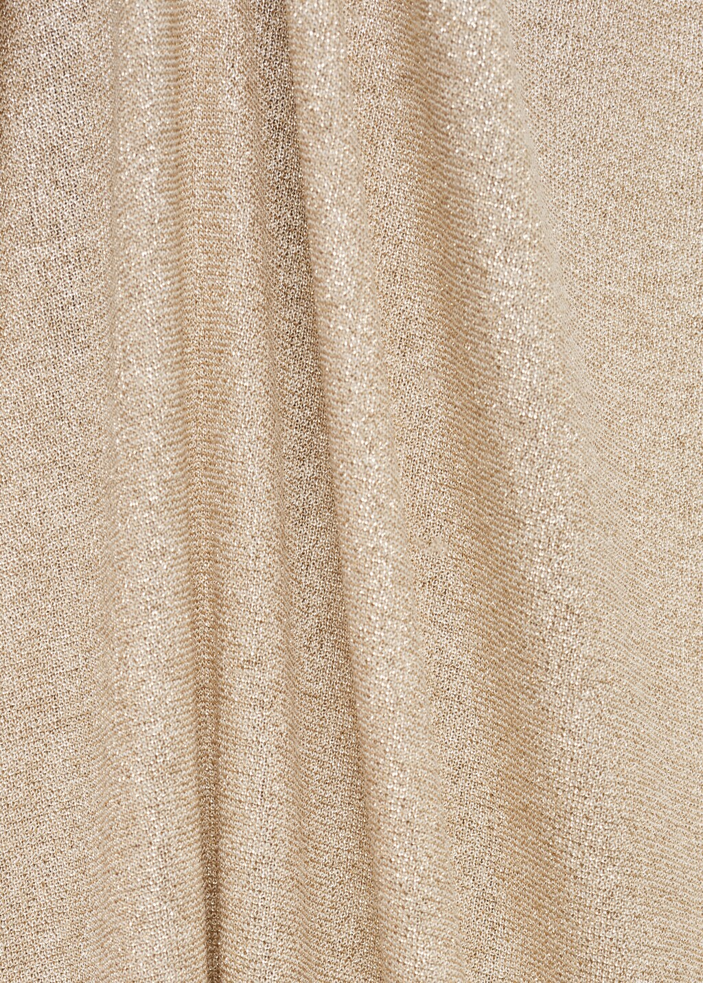 Lurex dress with gathered neckline - Gold