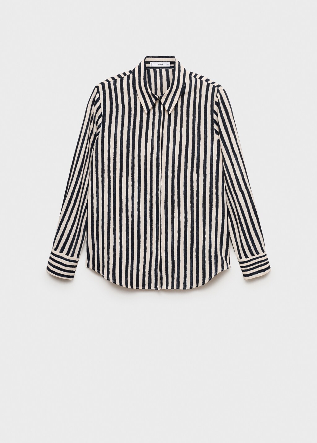 Striped flowy shirt - Ecru