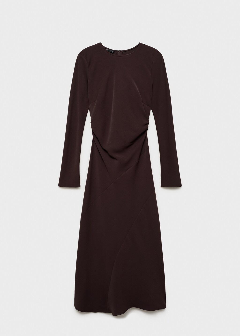 Midi-dress with draped waist - Brown