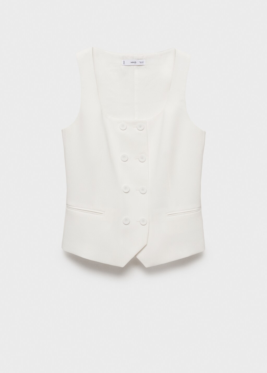 Double-breasted suit waistcoat - Off White