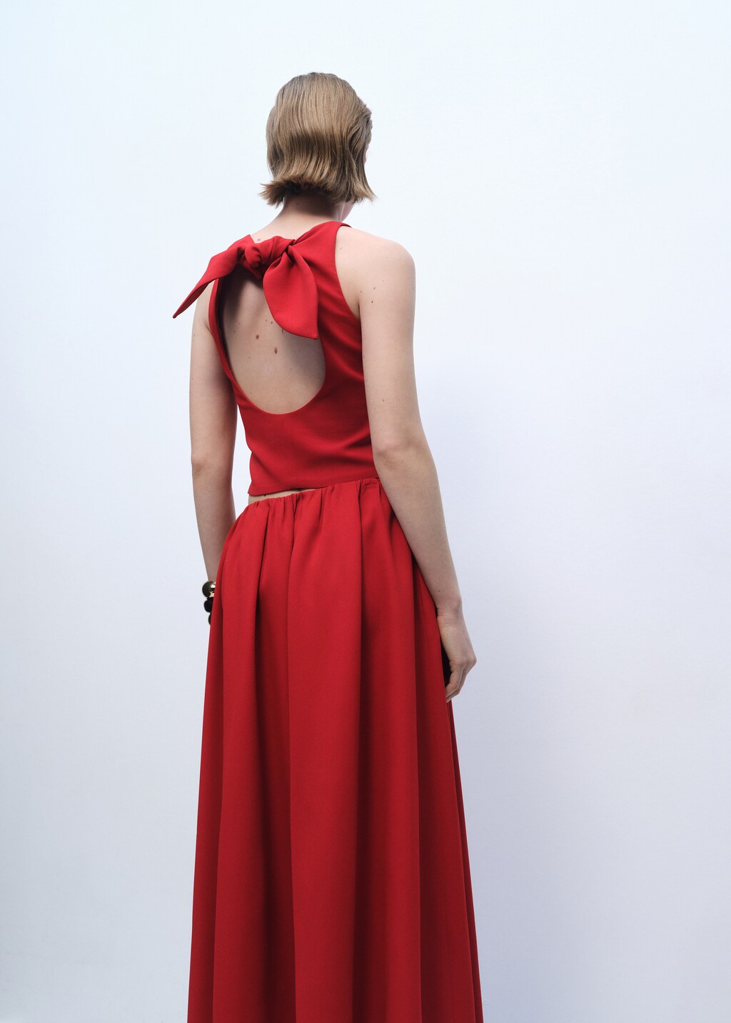 Crop top with bow on the back - Red