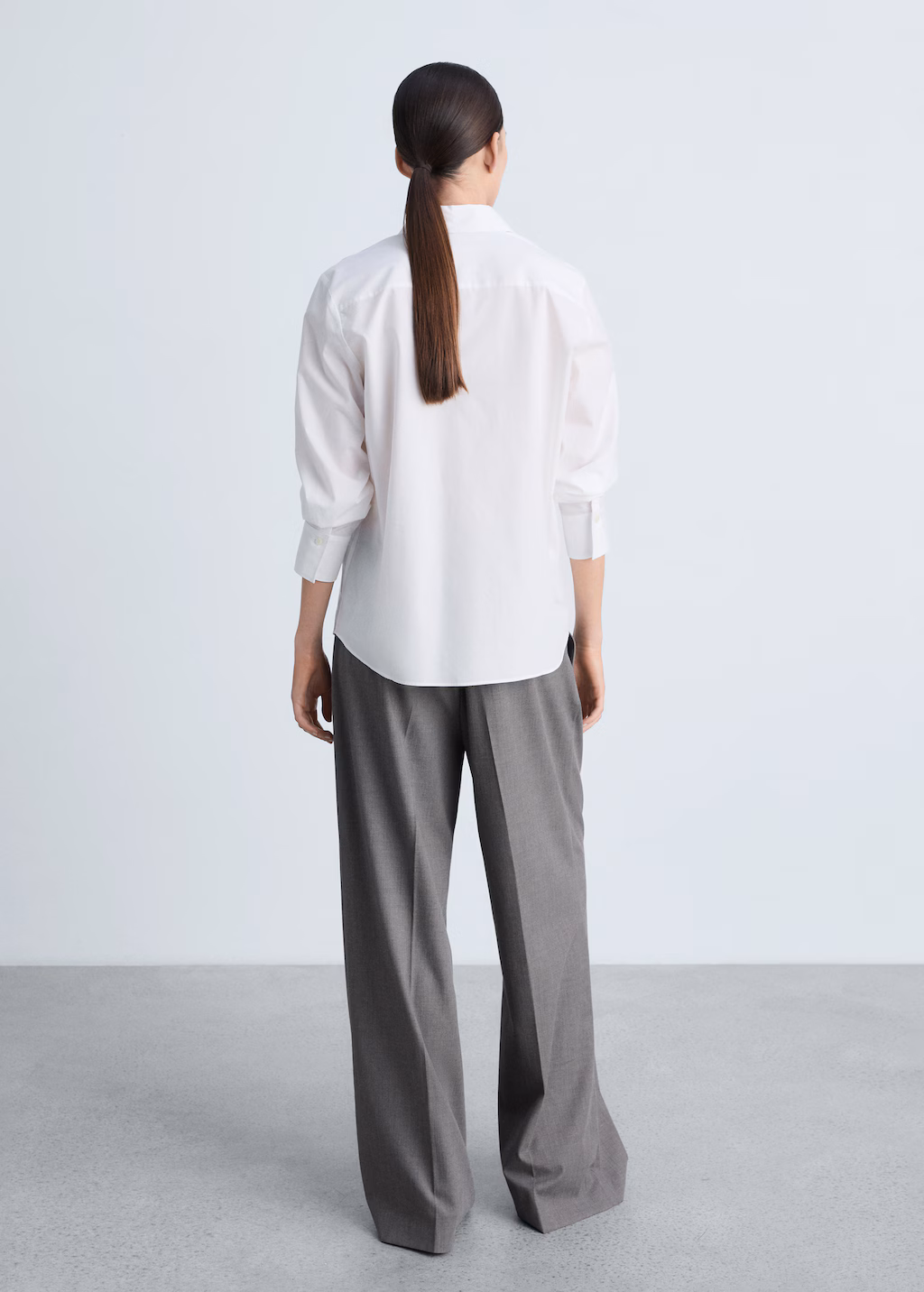 Regular cotton lyocell-blend shirt - Blue