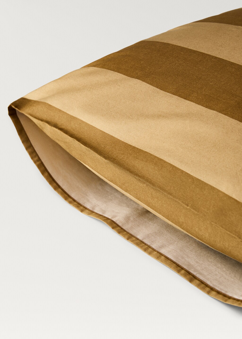 Cotton percale striped pillowcase, 50x75 cm - Pink