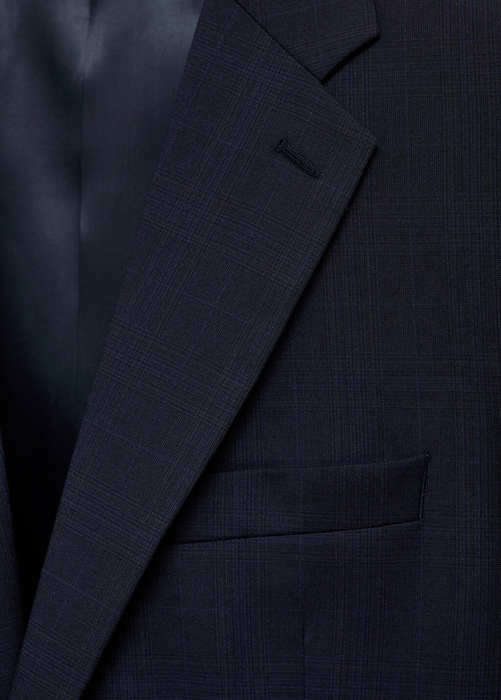 Stretch-fabric slim-fit suit jacket - Dark Navy