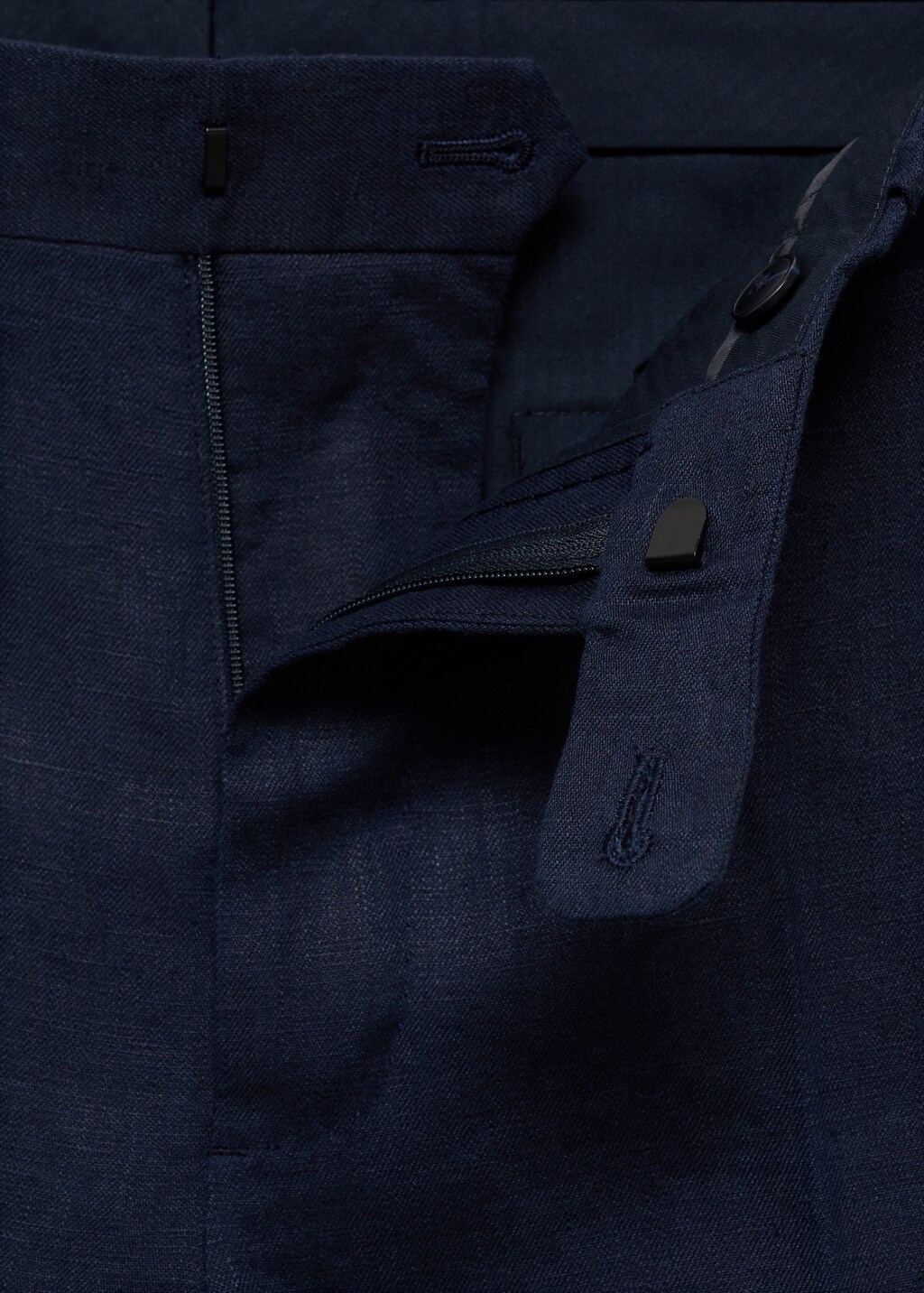 Slim fit 100% linen suit pants - Khaki