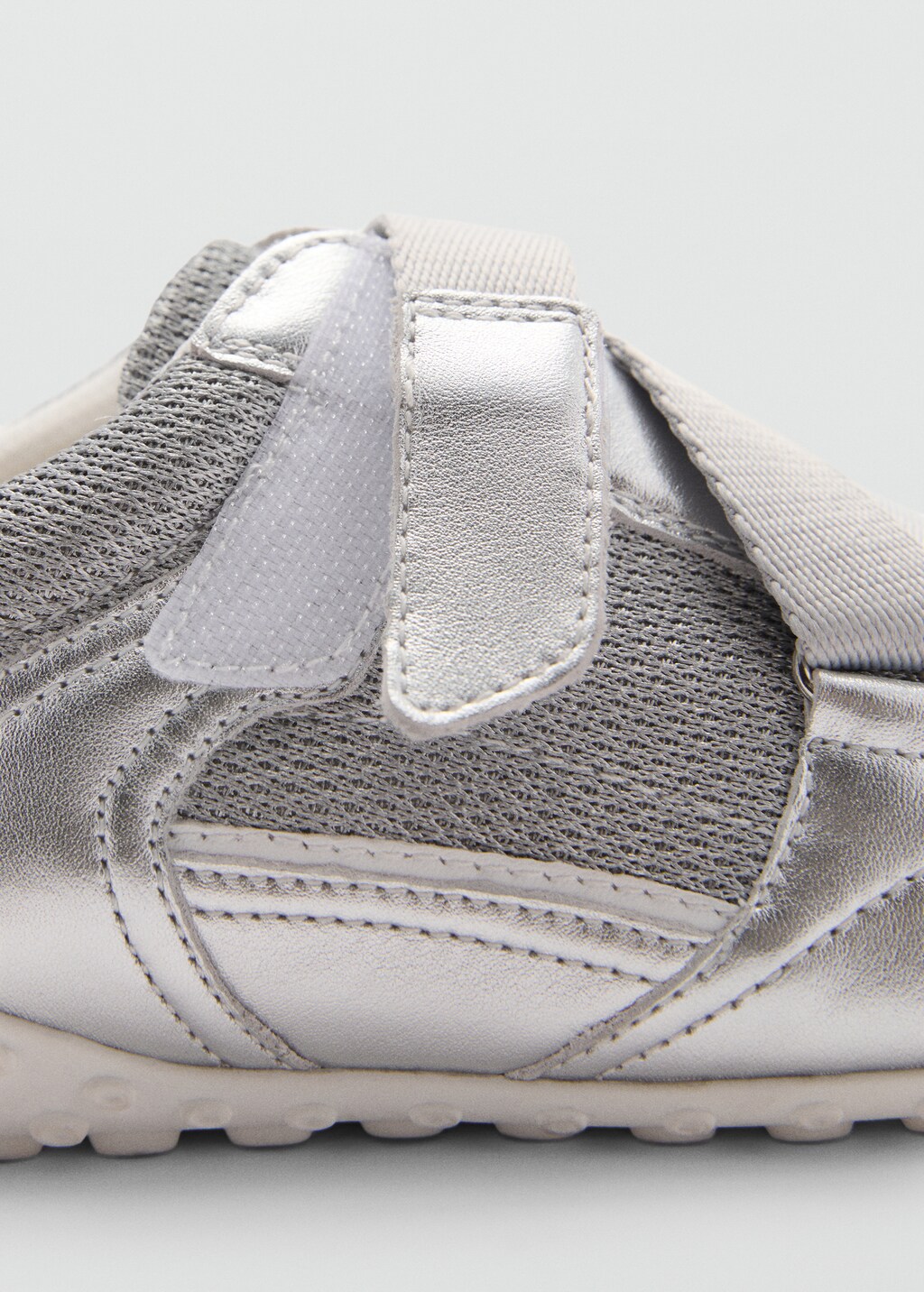 Canvas leather trainers - White