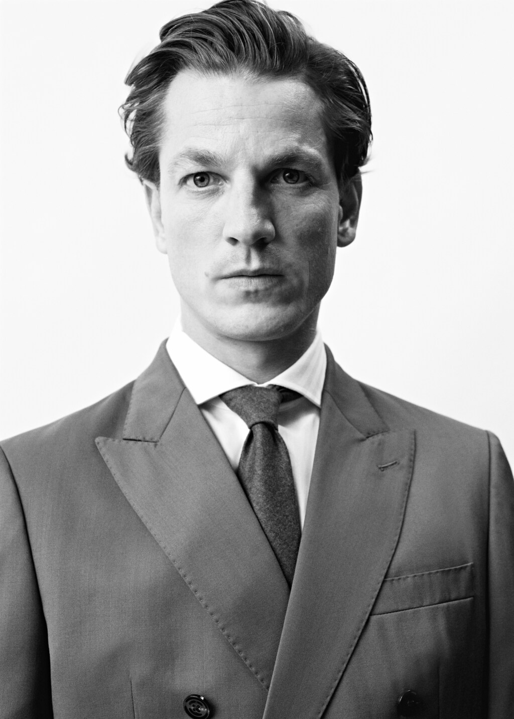 100% wool plain tie - Grey