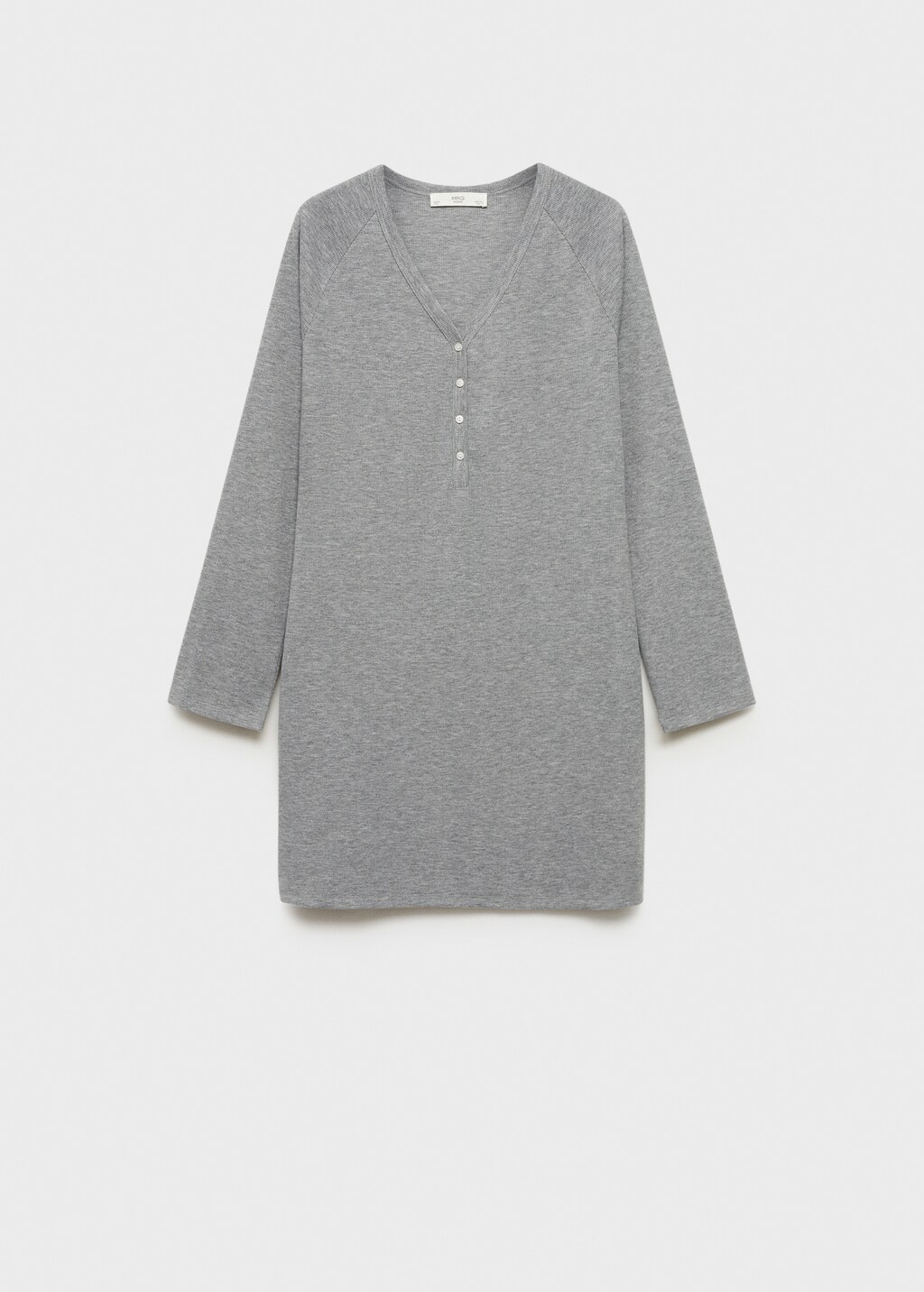 Rib-knit nightgown - Vanilla