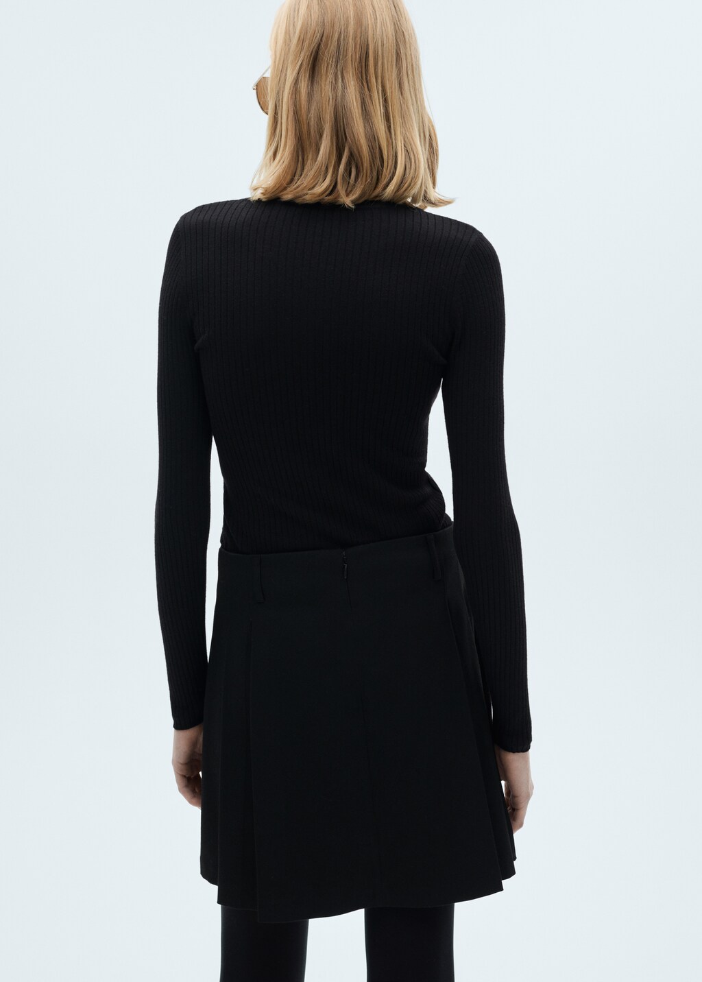 Pleated mini-skirt - Grey