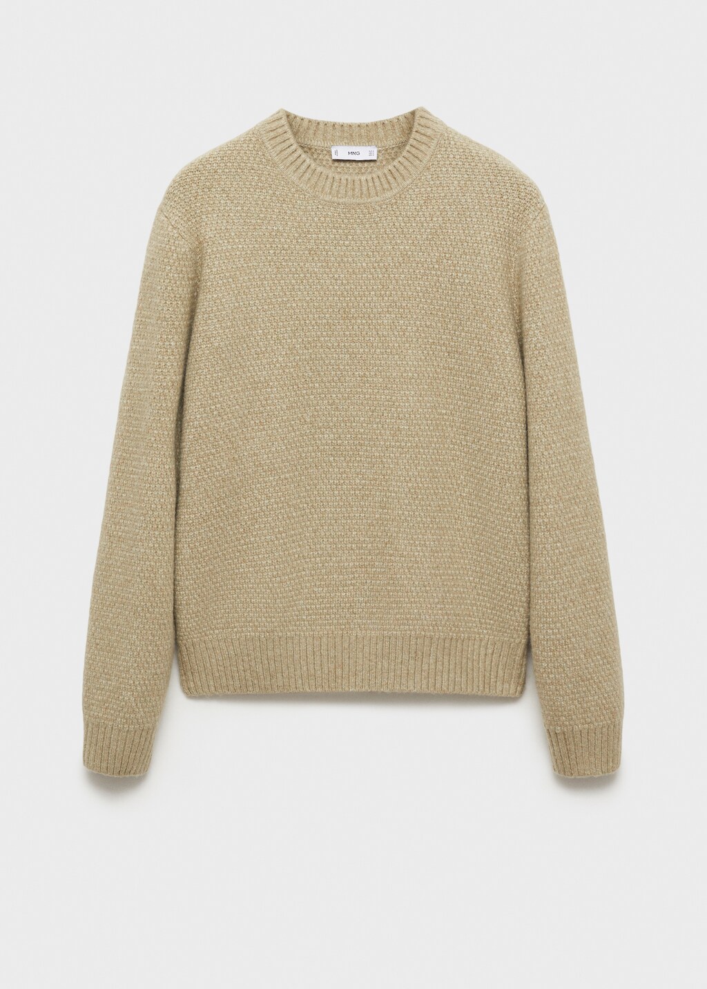 Structured knitted sweater - Pastel Green