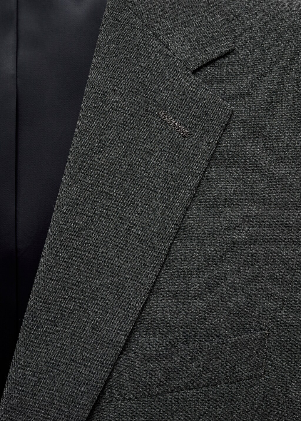 Stretch-fabric slim-fit suit jacket - Dark Navy