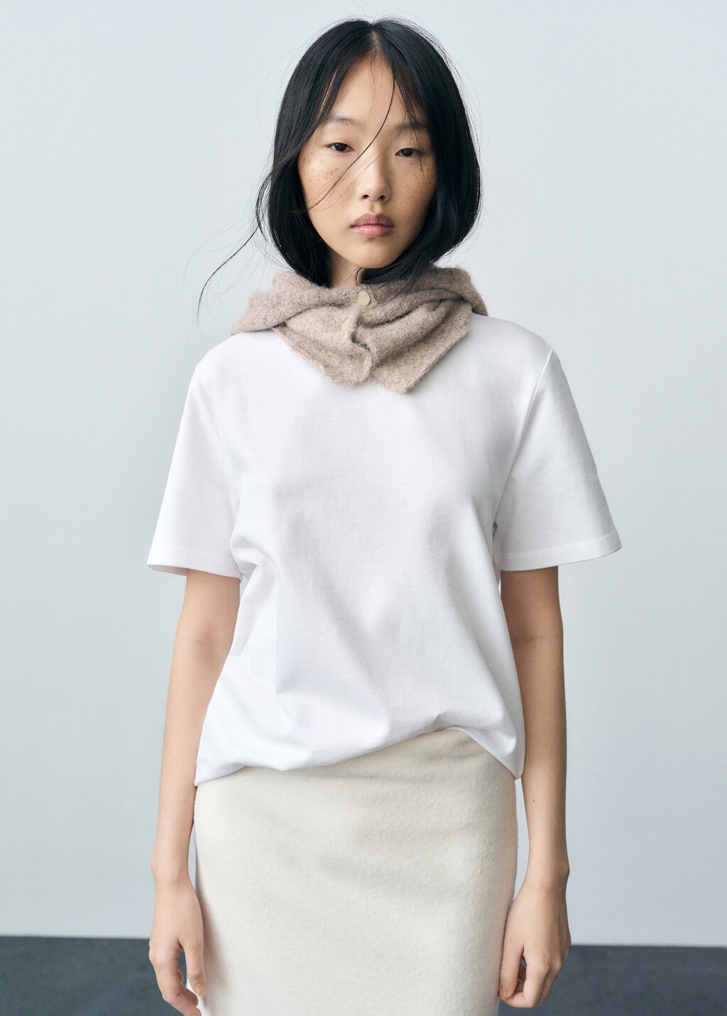 Short-sleeved cotton t-shirt - White