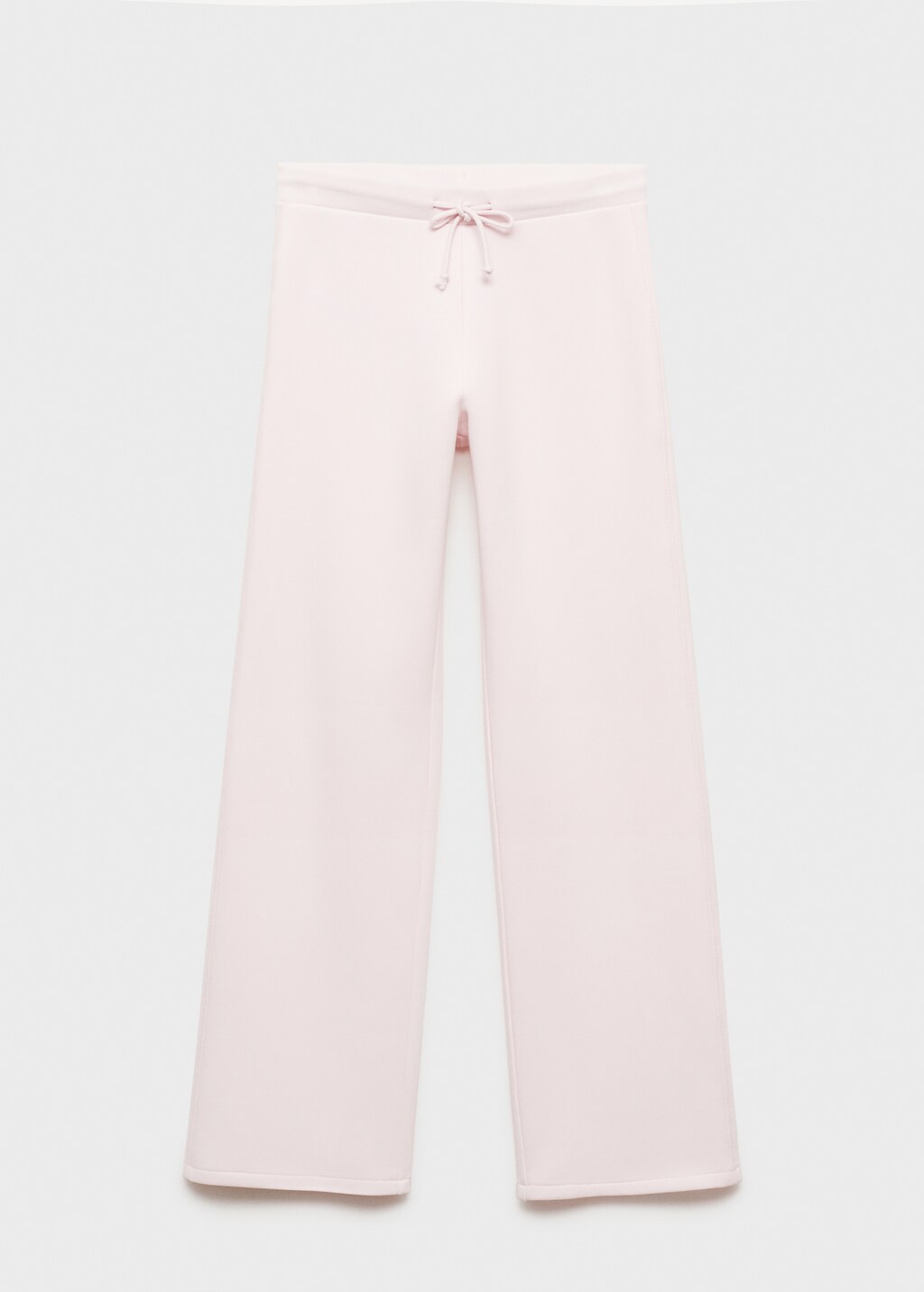 Wideleg cotton joggers - Pastel Pink