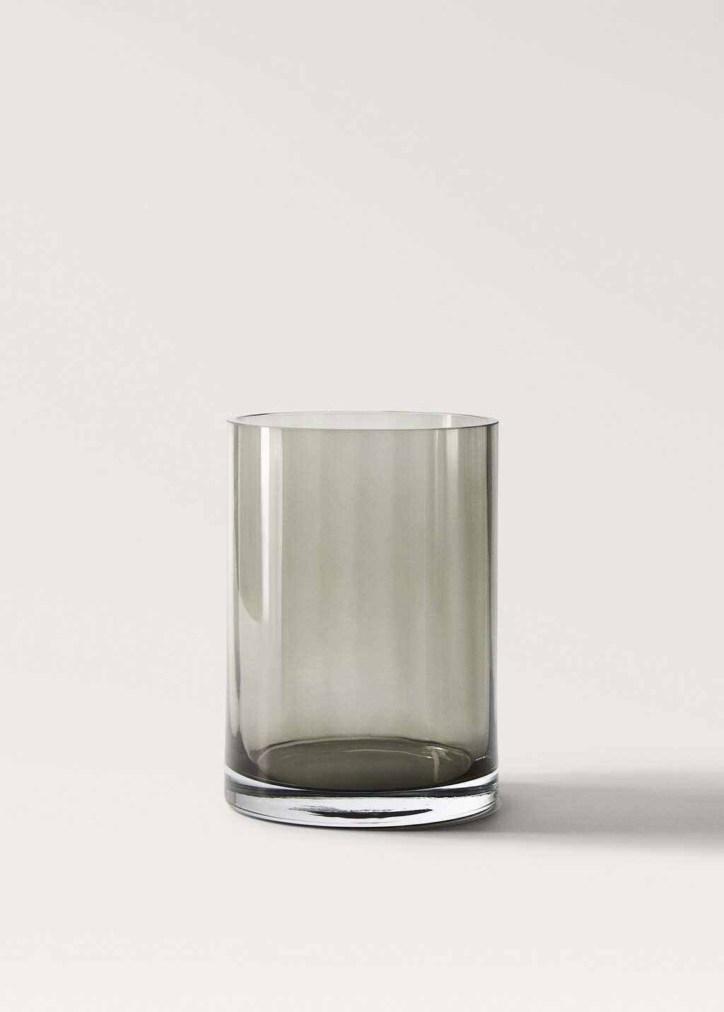 Medium hand-blown glass vase - Grey
