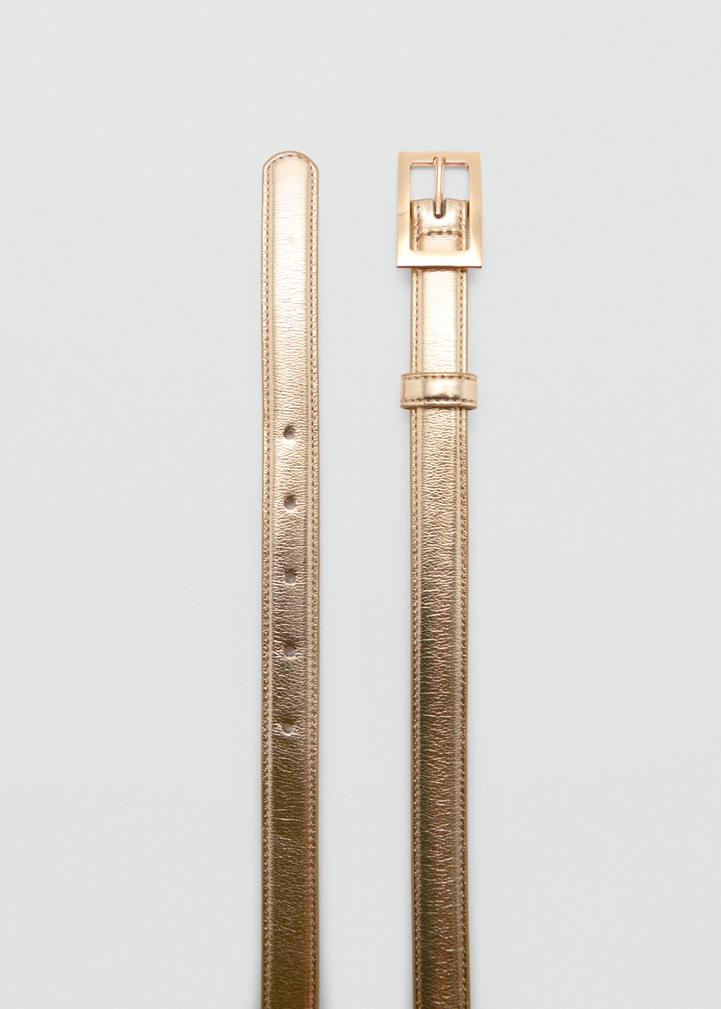 Square buckle belt - Silver