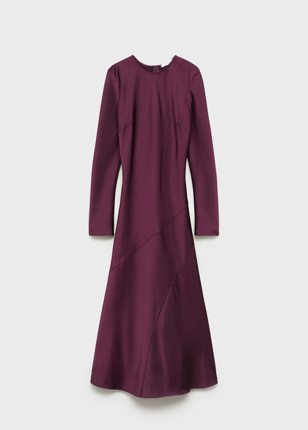 Satin dress with seam detail - Wine