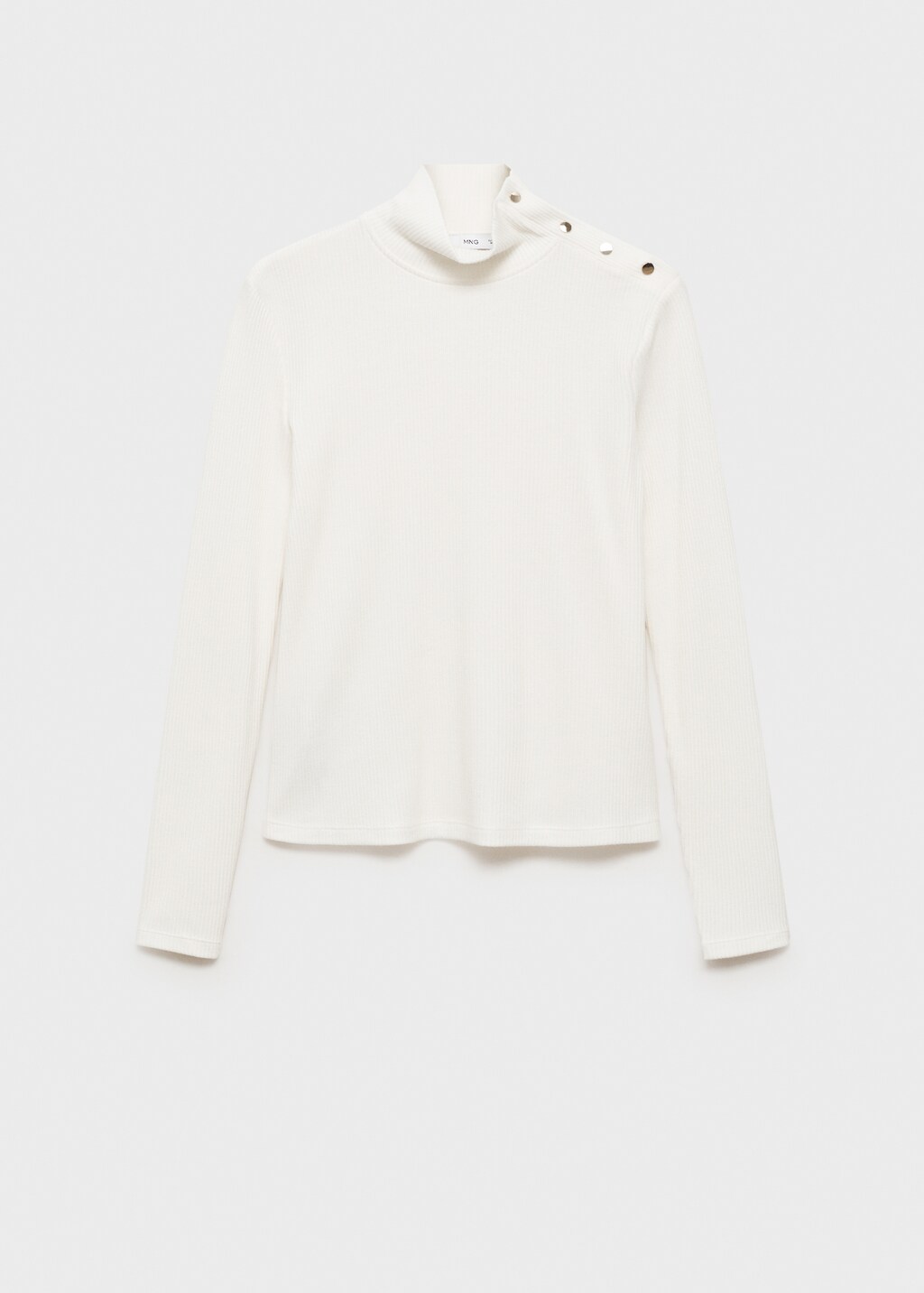 Ribbed knit button-down T-shirt - Dark Navy