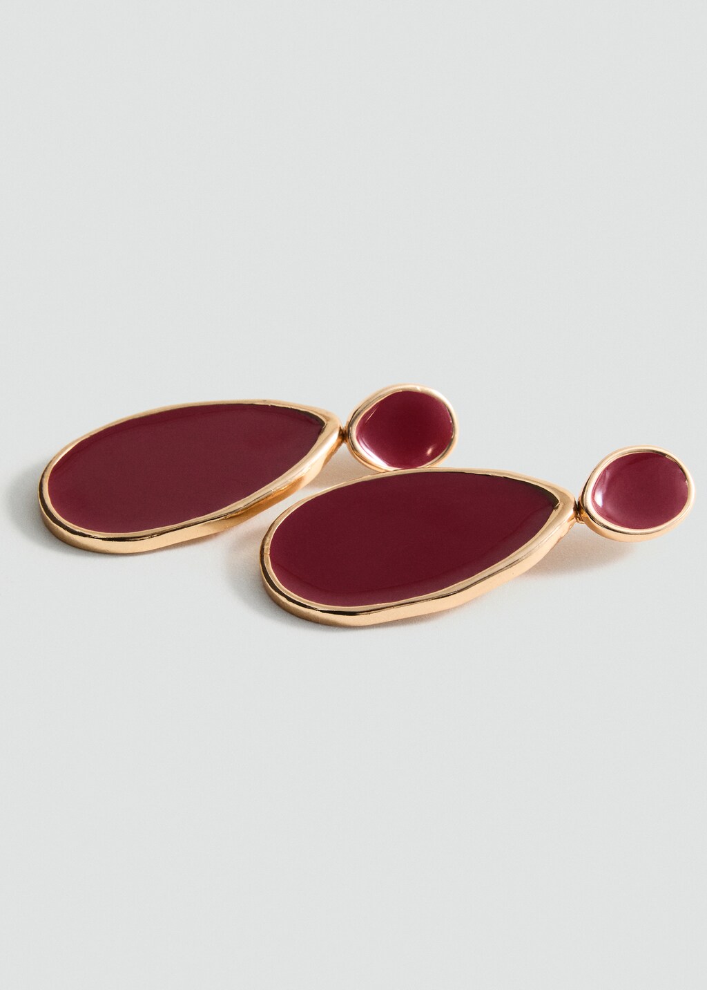 Long beaded earrings - Maroon