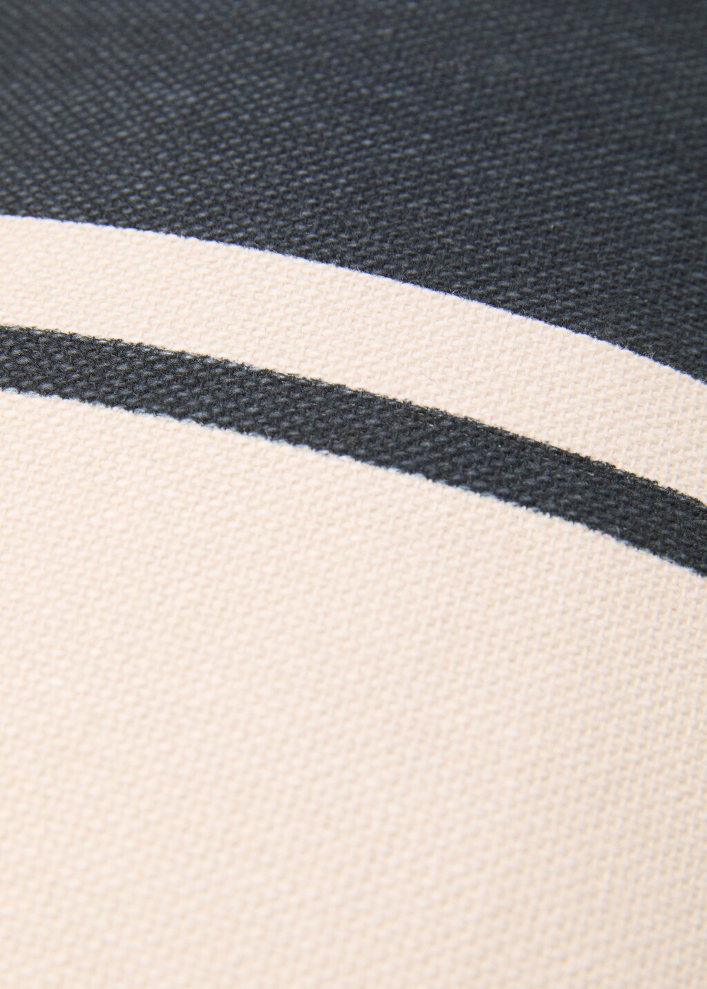 100% cotton striped cushion cover 45x45cm - Off White