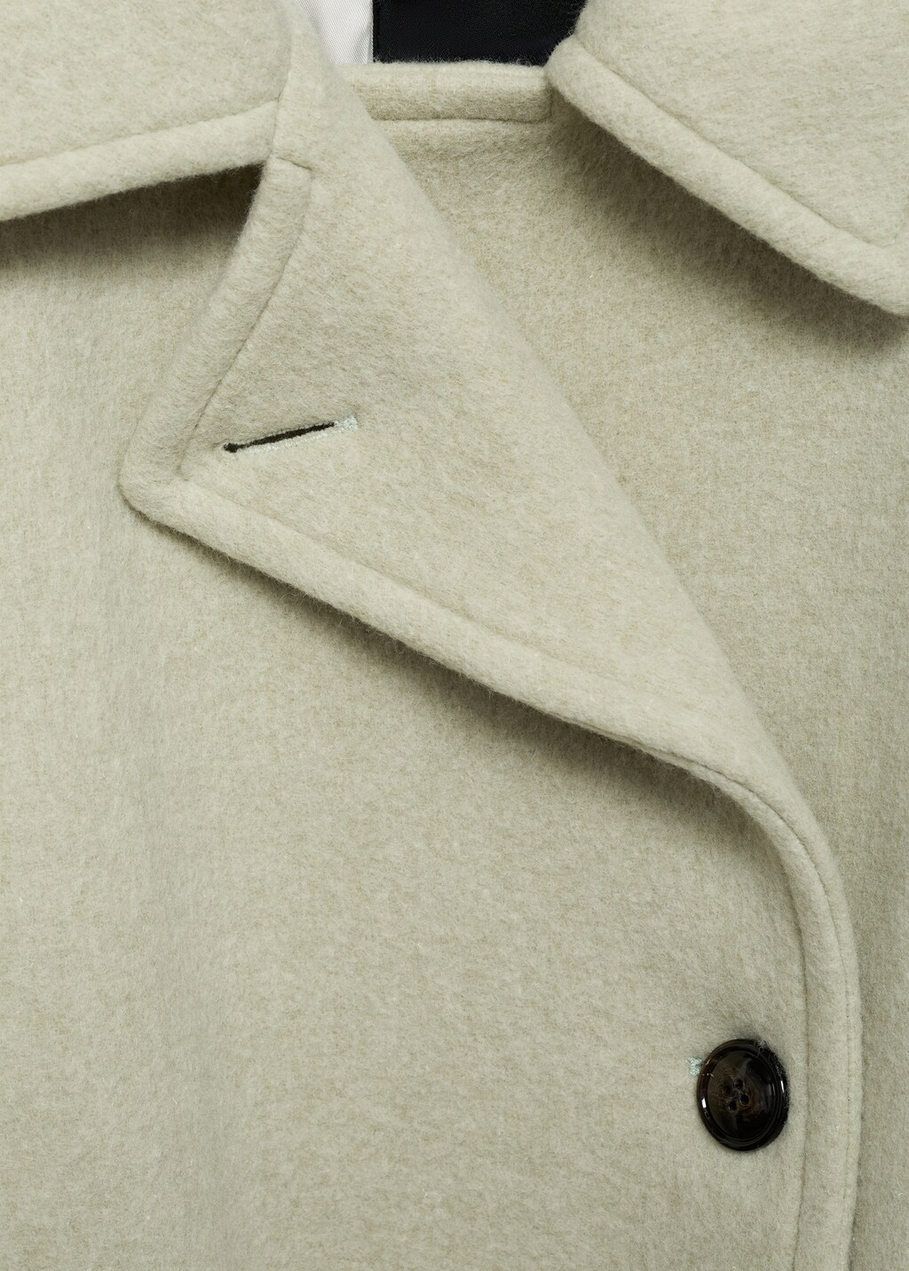 Woollen coat with belt - Vanilla