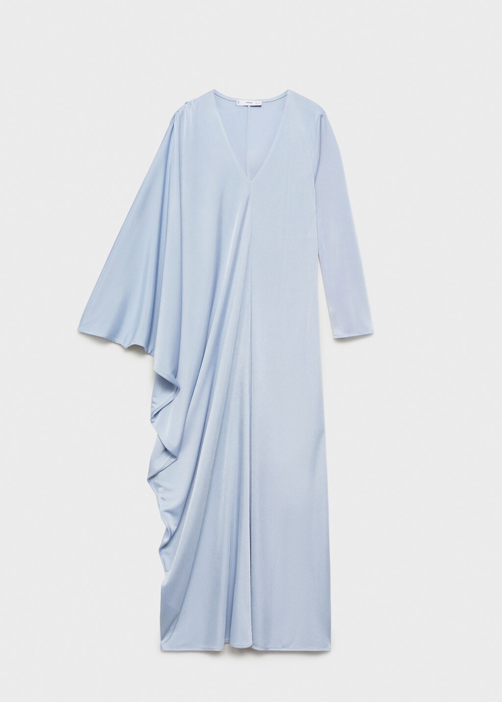 Asymmetric draped gown - Sky Blue