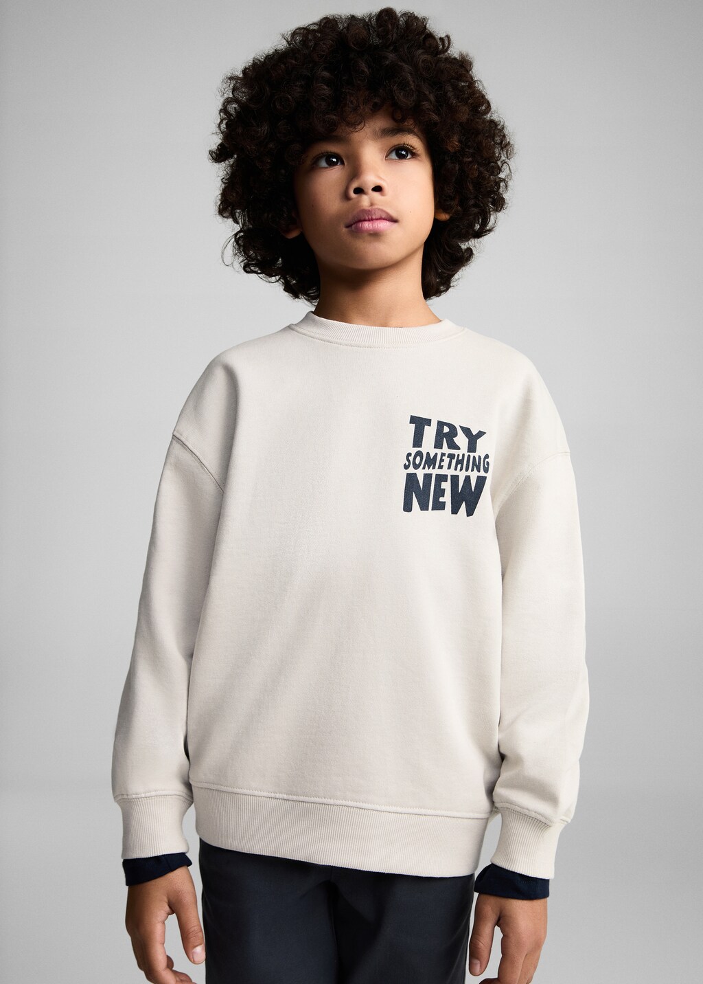 Printed cotton sweatshirt - Blue