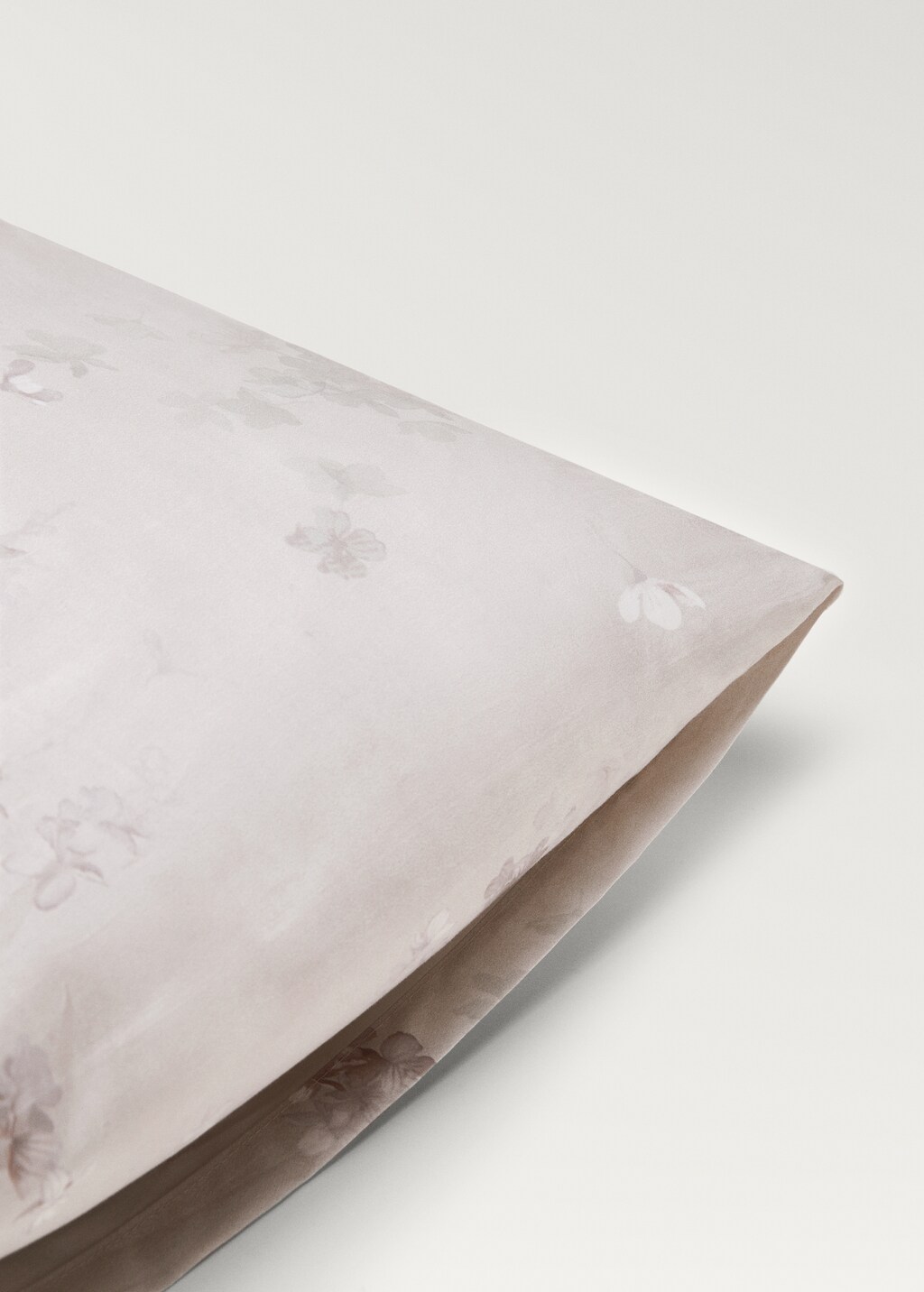 Cotton percale pillowcase with romantic floral print, 50x75 cm - Forest Green