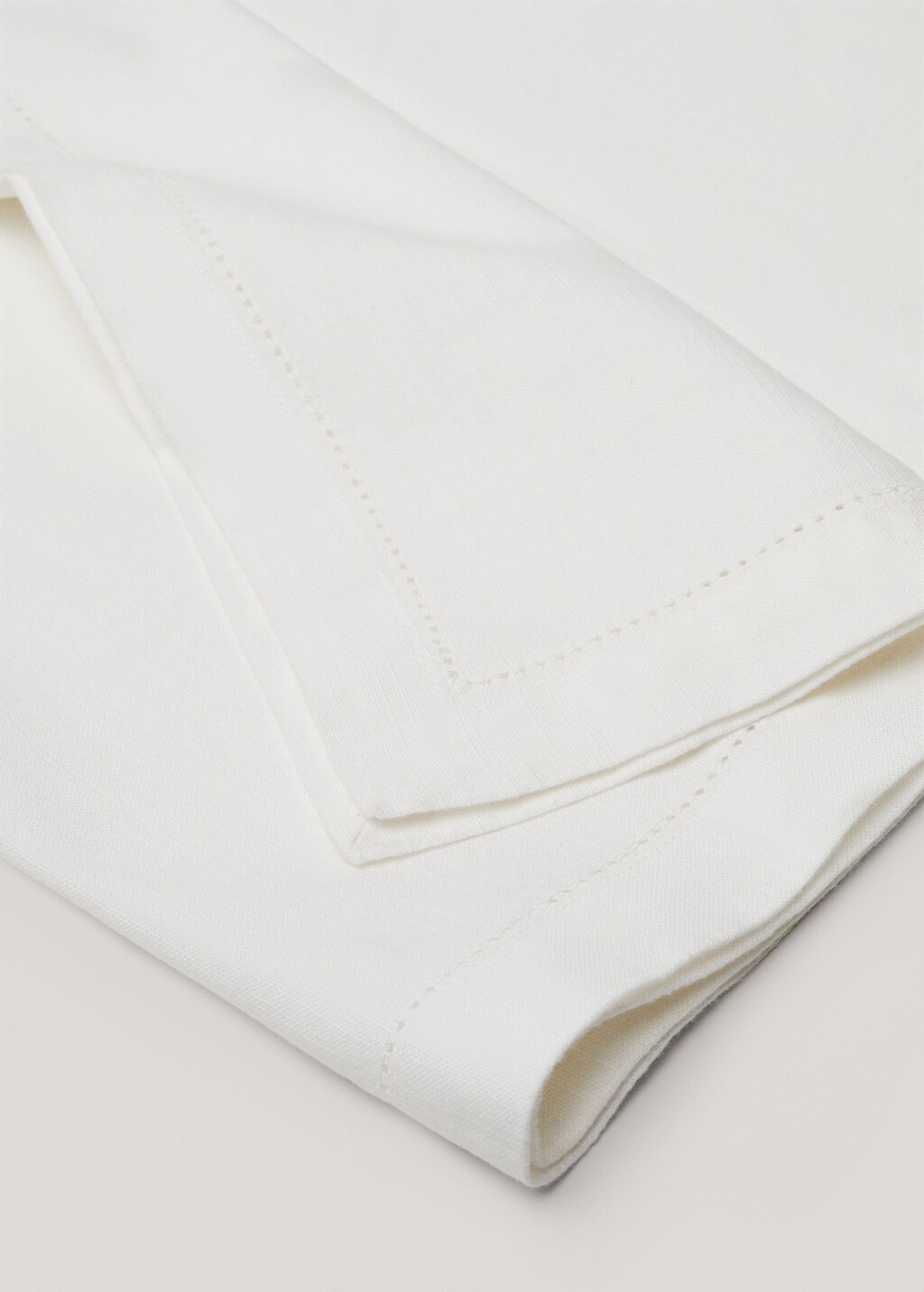 Hemstitch table runner - Off White