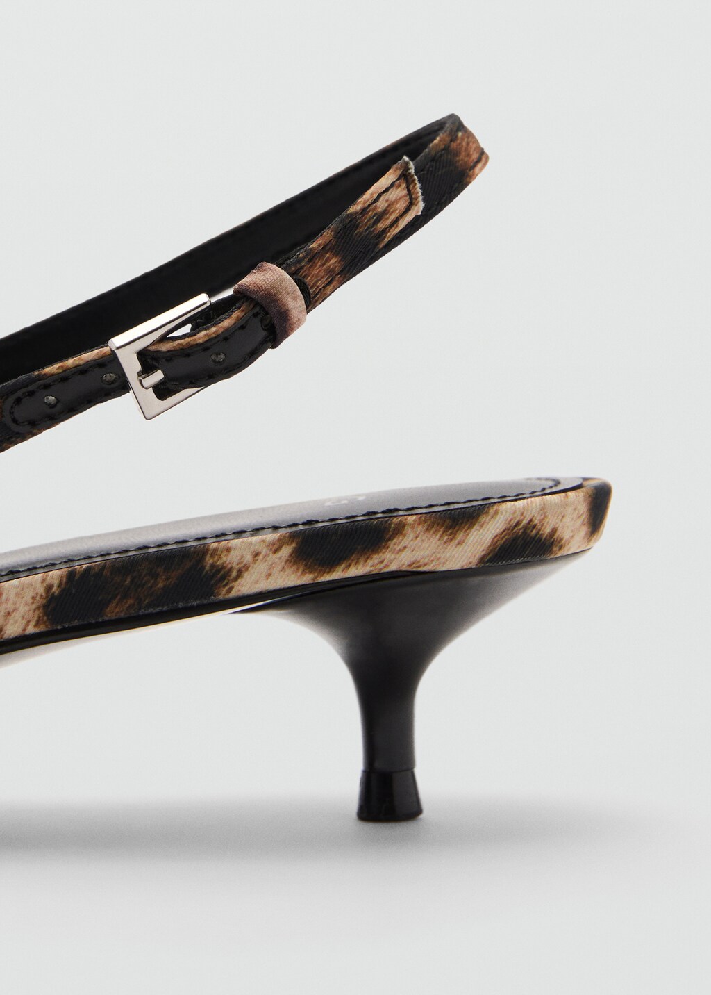 Leopard-print heeled shoes - Black