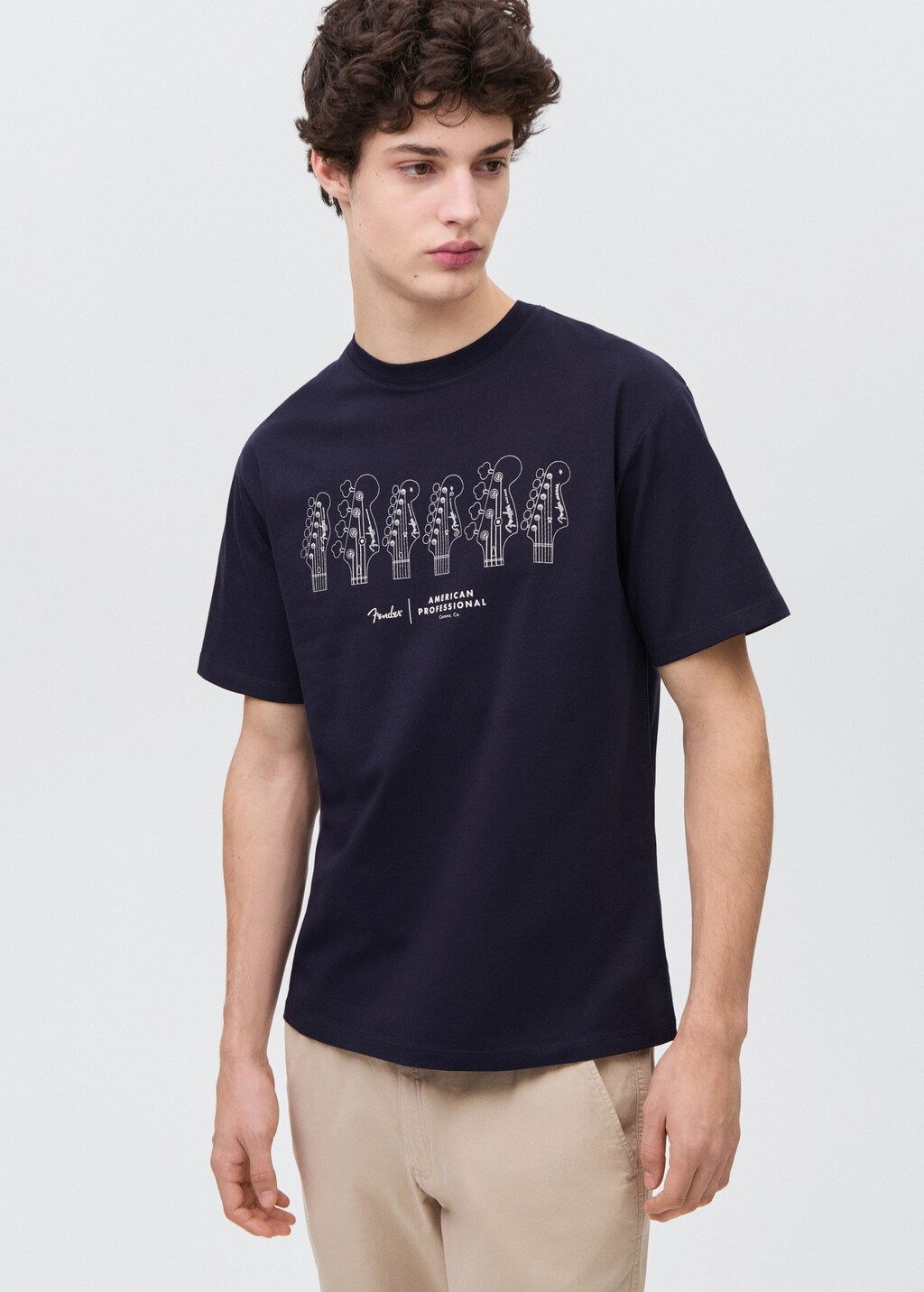 Short-sleeved cotton t-shirt - Dark Navy