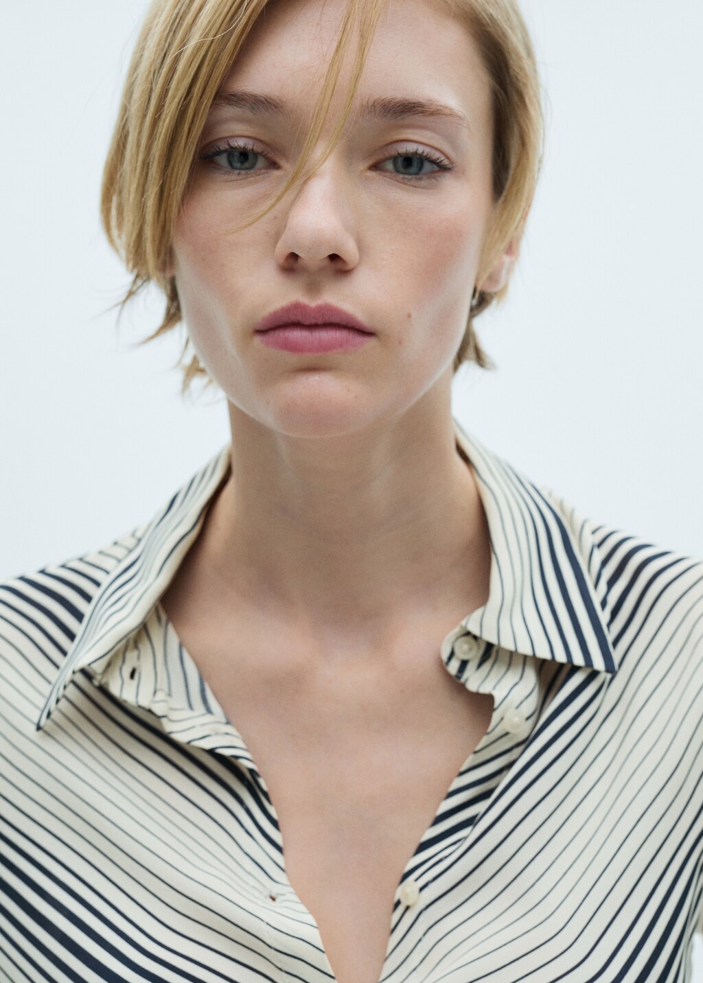 Striped shirt with flared sleeves - Off White