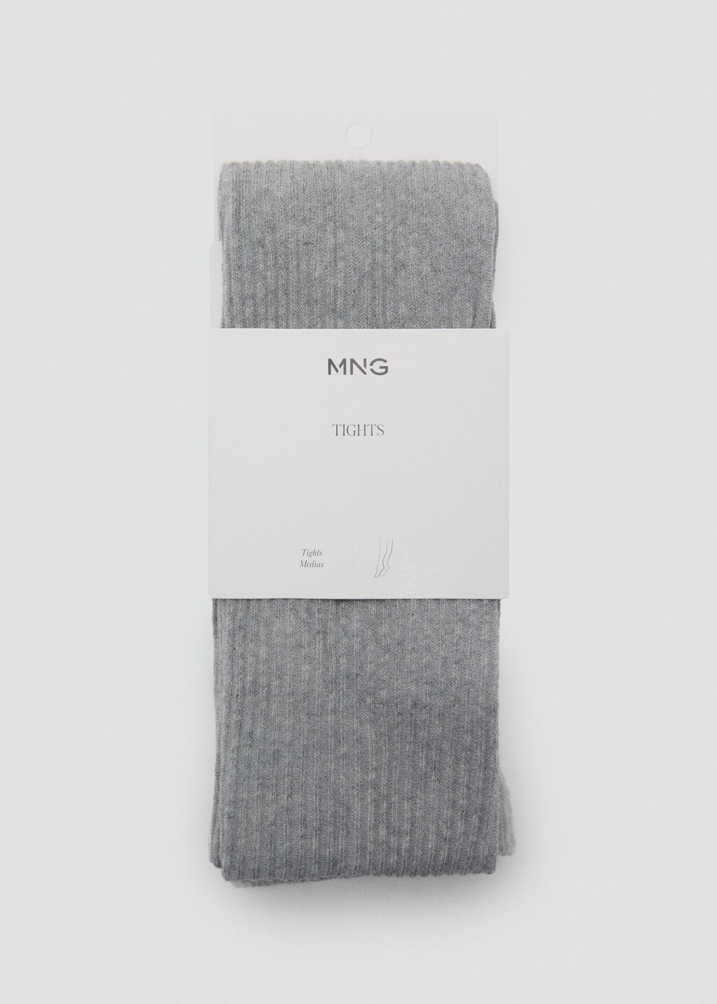 Ribbed tights - Light Heather Grey