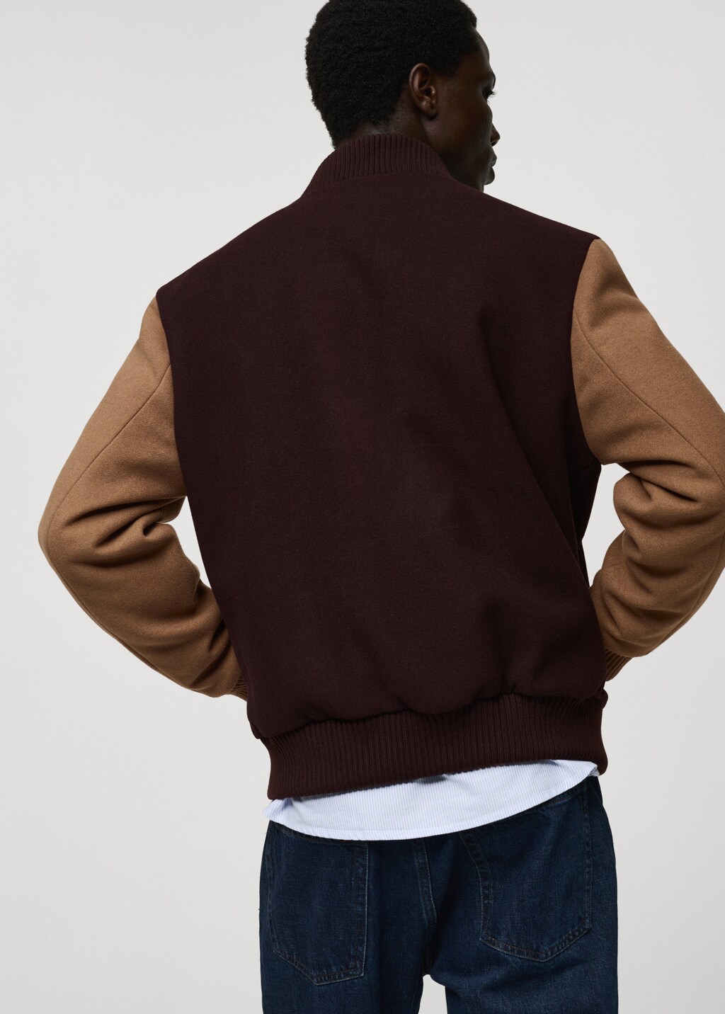 Two-tone bomber jacket - Maroon