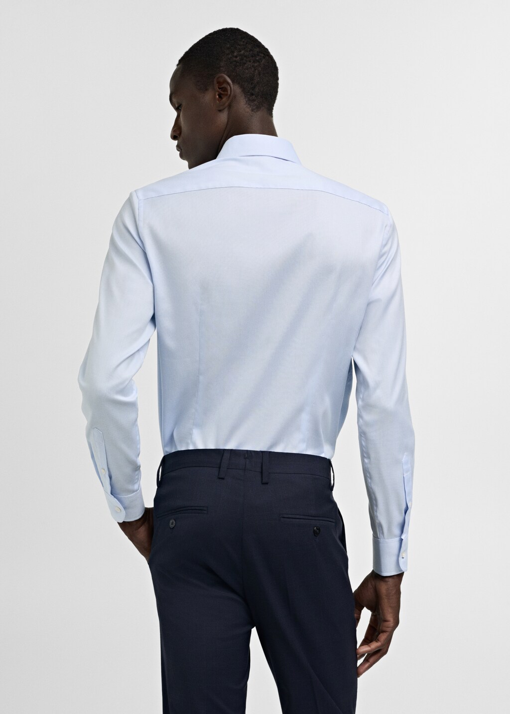 Slim fit structured suit shirt - Sky Blue