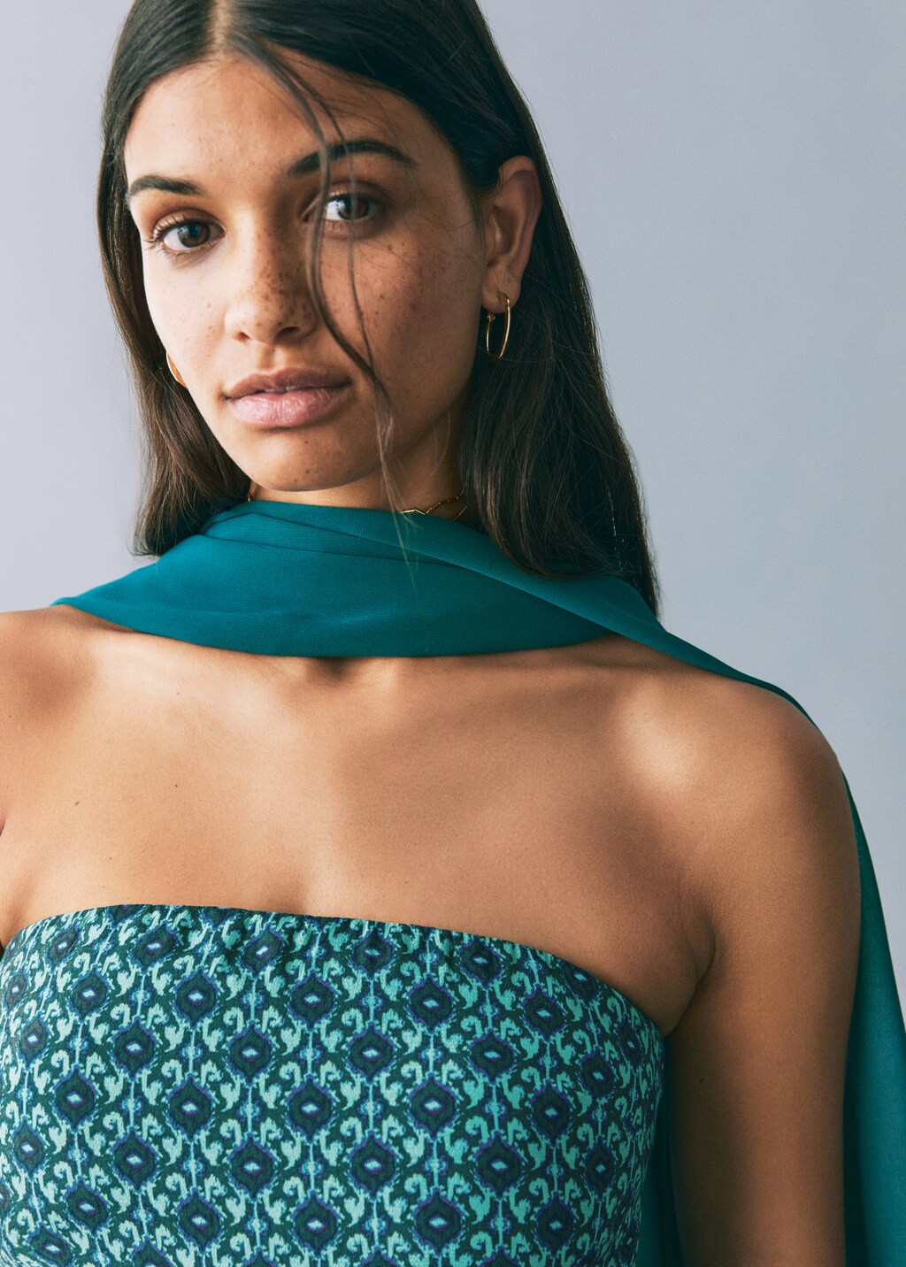 Chiffon layer top - Sky Blue