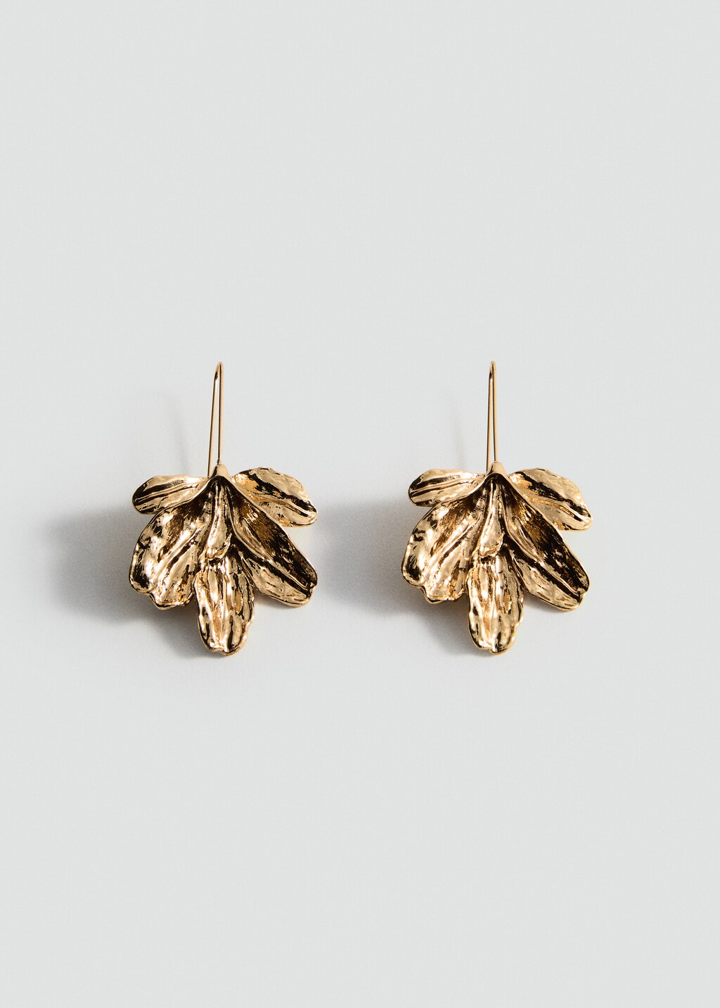 Hanging floral earrings - Gold