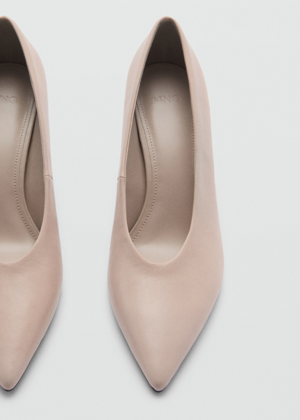 Funnel-heeled leather shoes - Grey