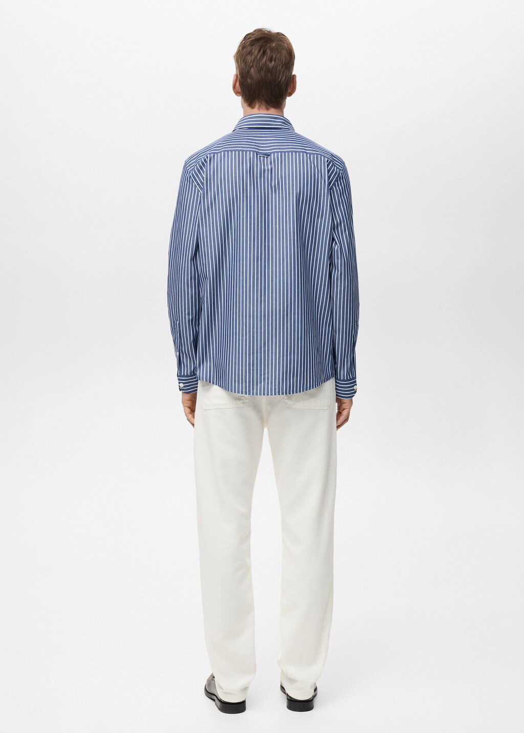 Regular-fit 100% cotton shirt - Dark Navy