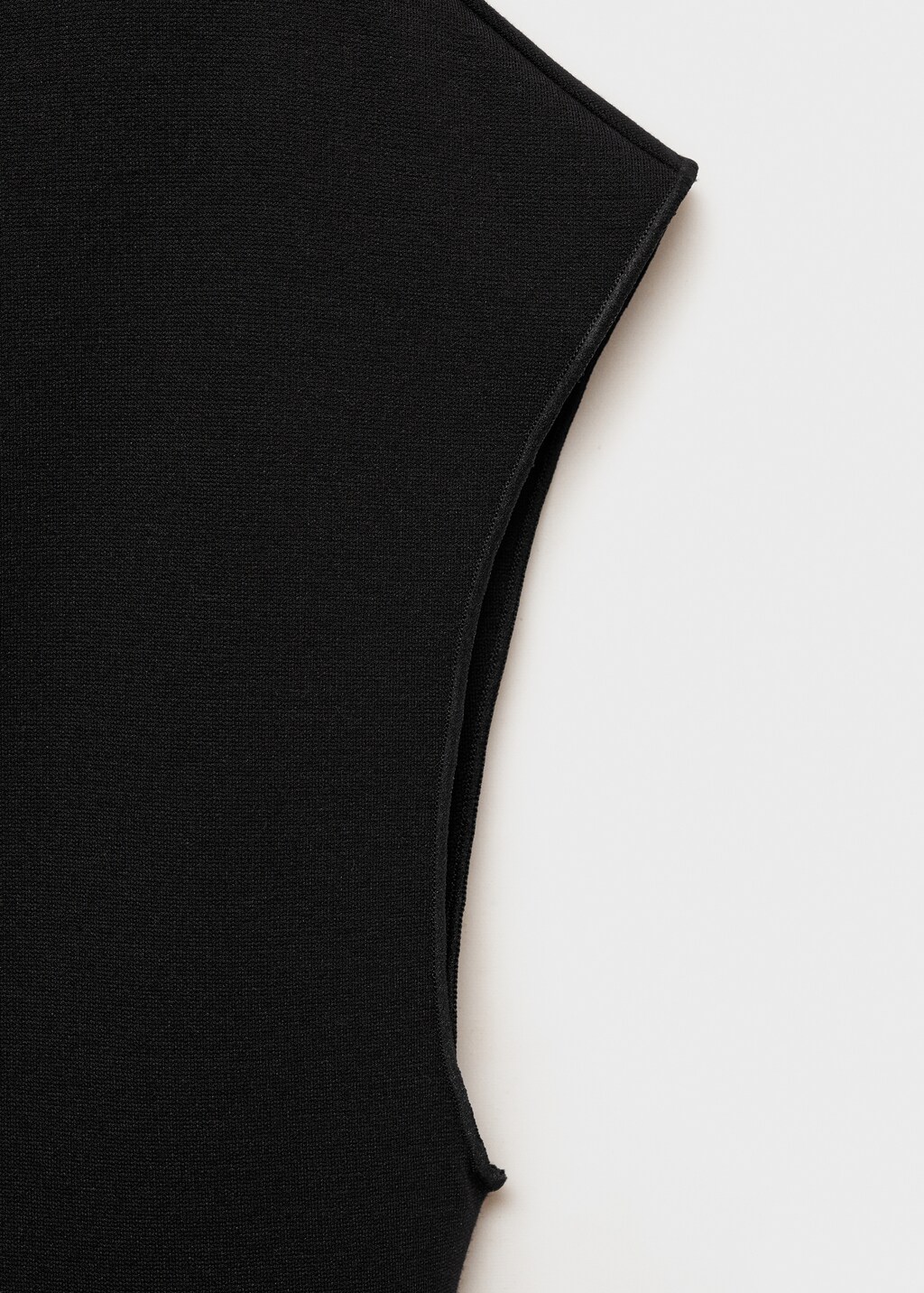 Perkins-neck knitted dress - Black