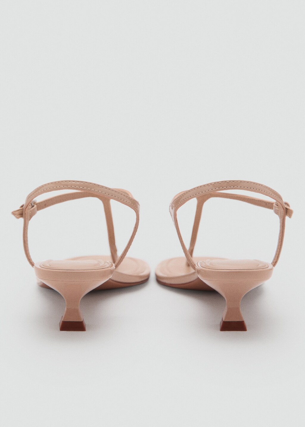 Kitten-heel sandals with strap - Pastel Green