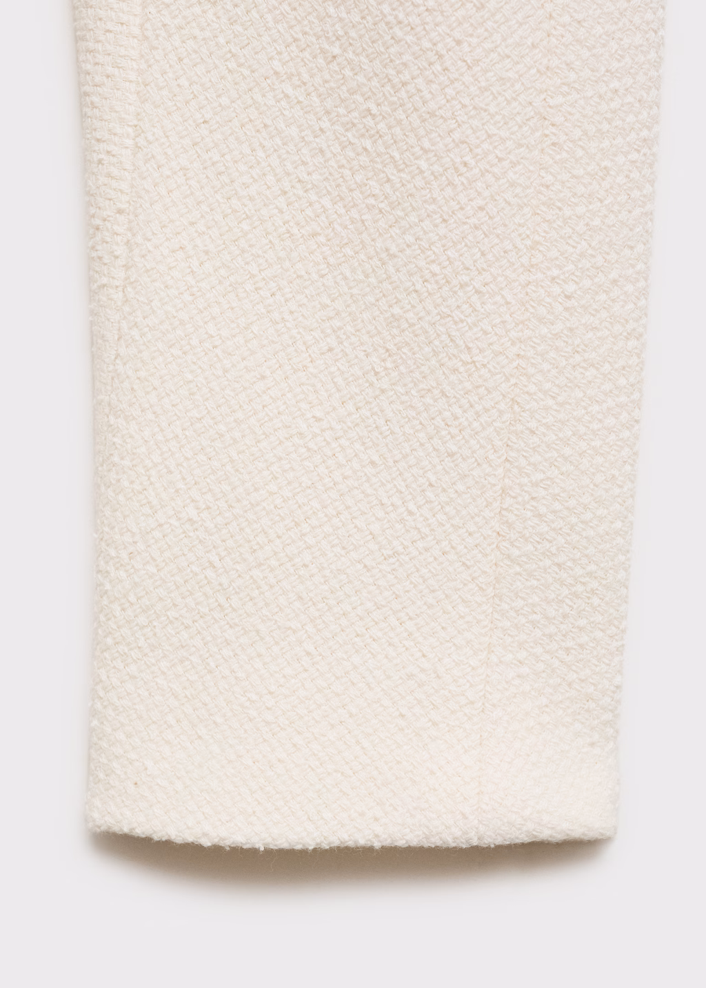 Cotton jacket with die-cut trim - White