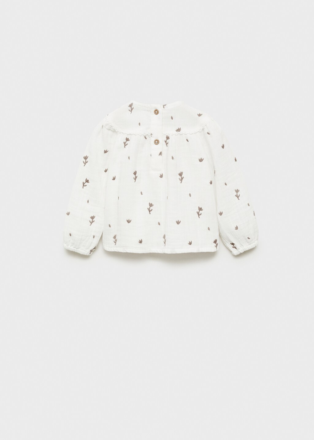 Embroidered printed blouse - Off White