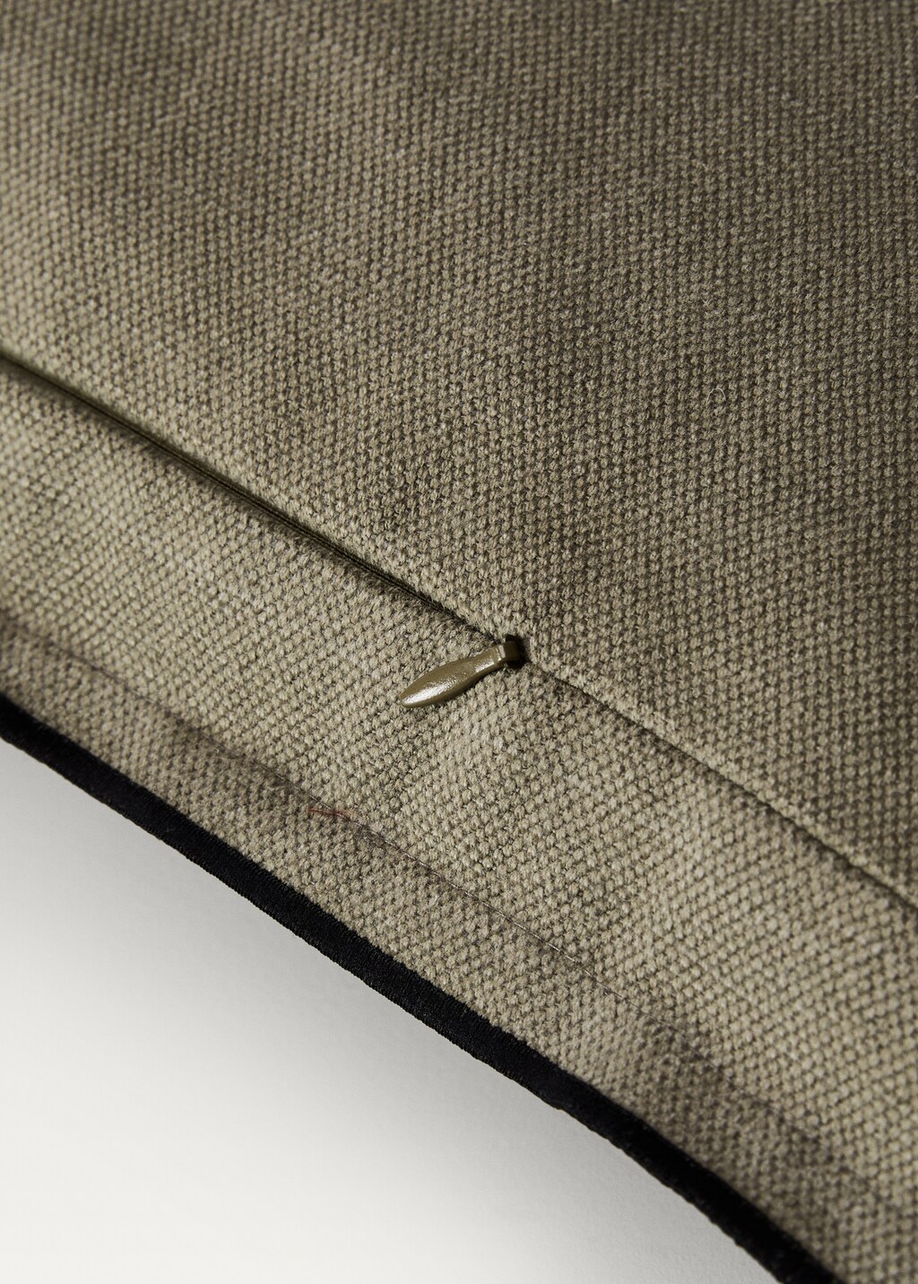 Piping cotton linen cushion cover - Emerald Green