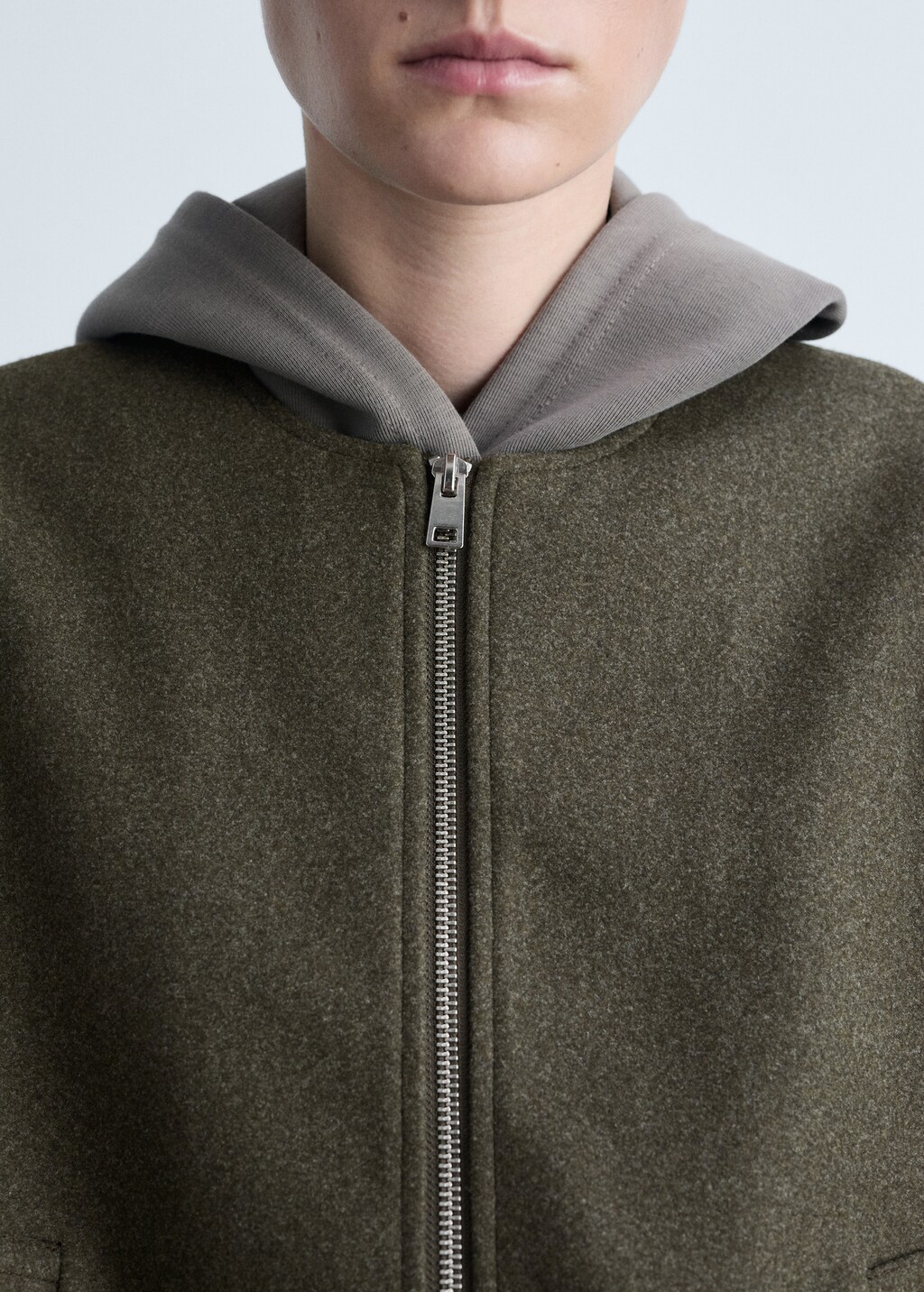 Gathered bomber jacket - Grey