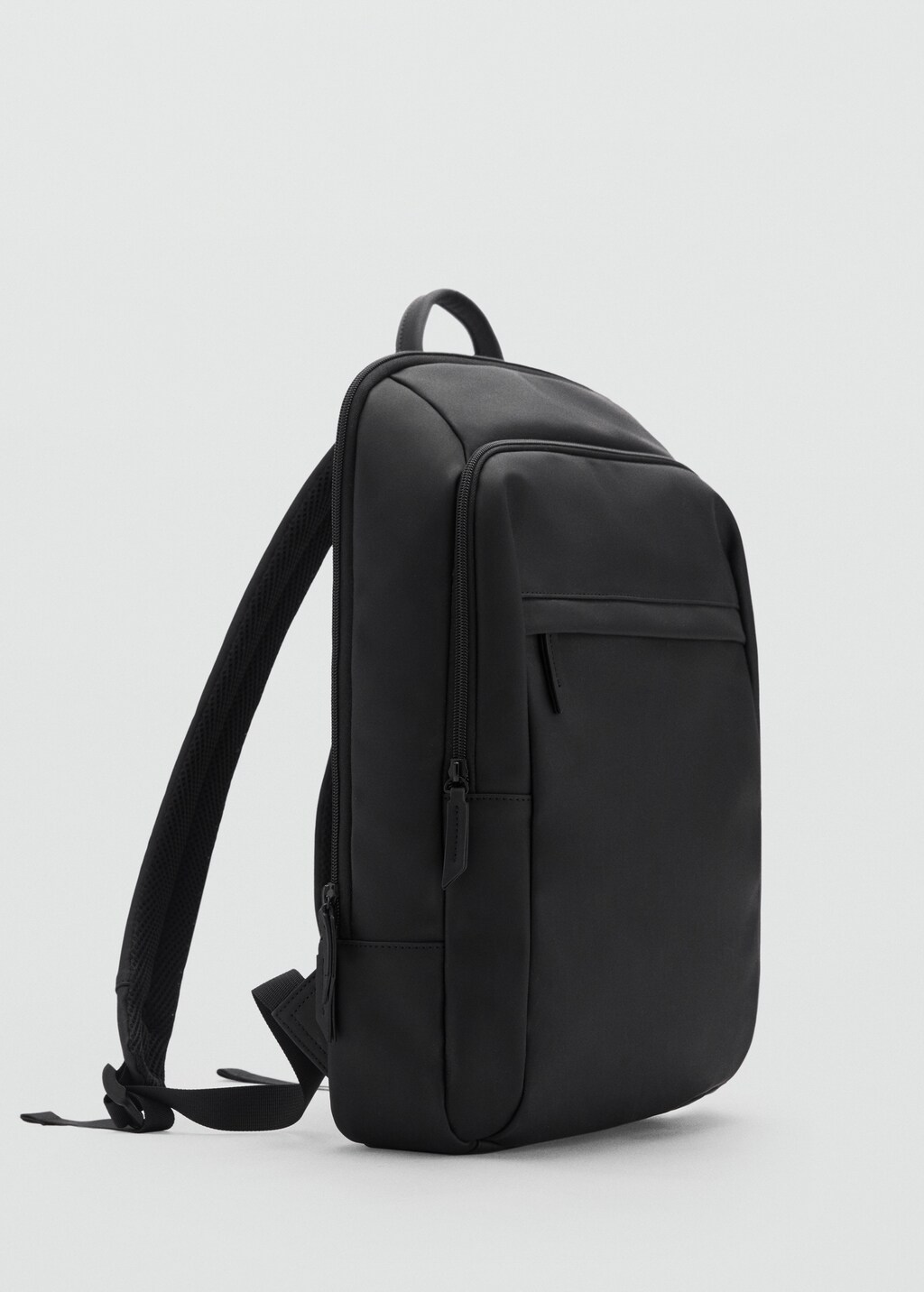 Functional rubberised backpack - Black
